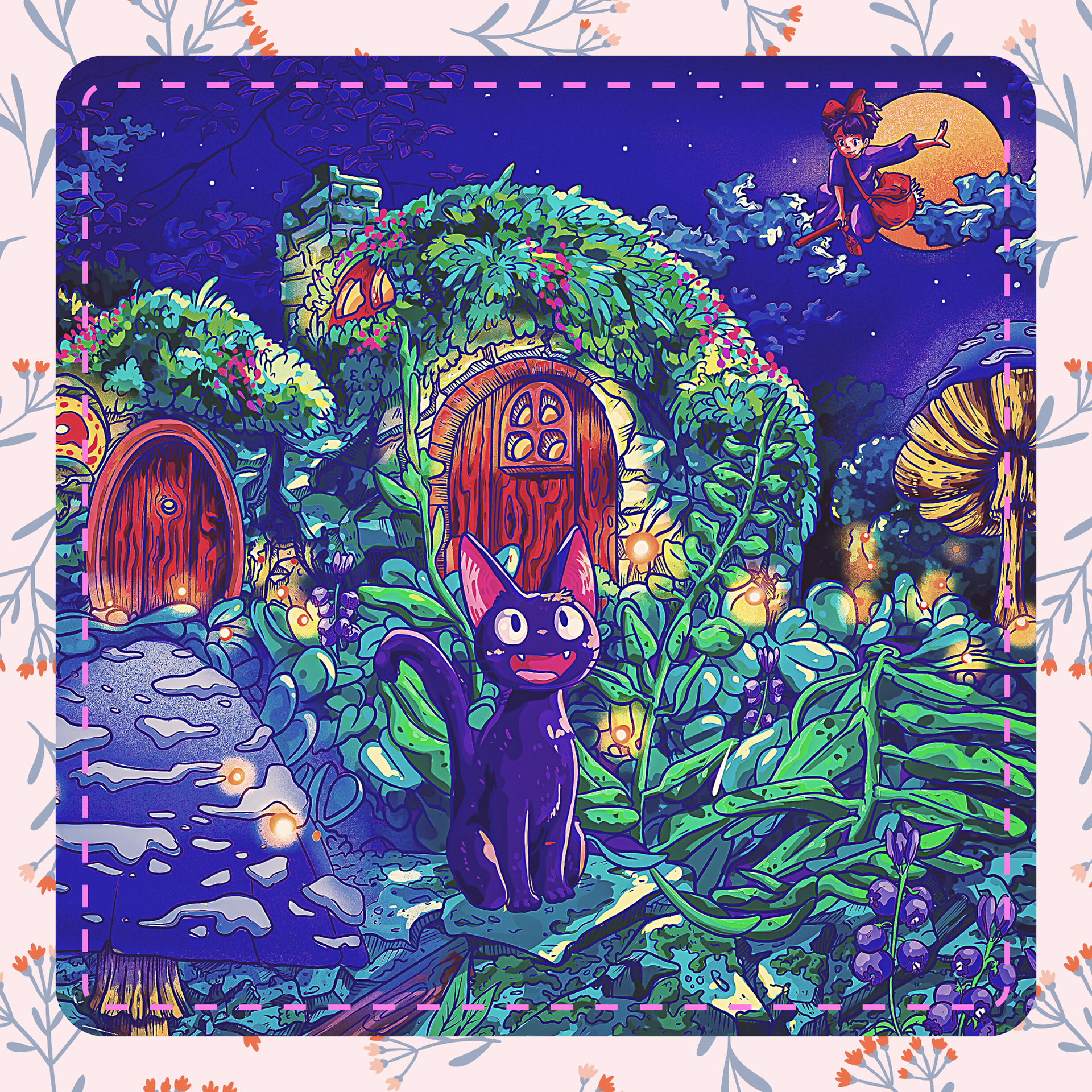 KiKi's Cottage  | Digital Illustration | Procreate/Canva | 2022