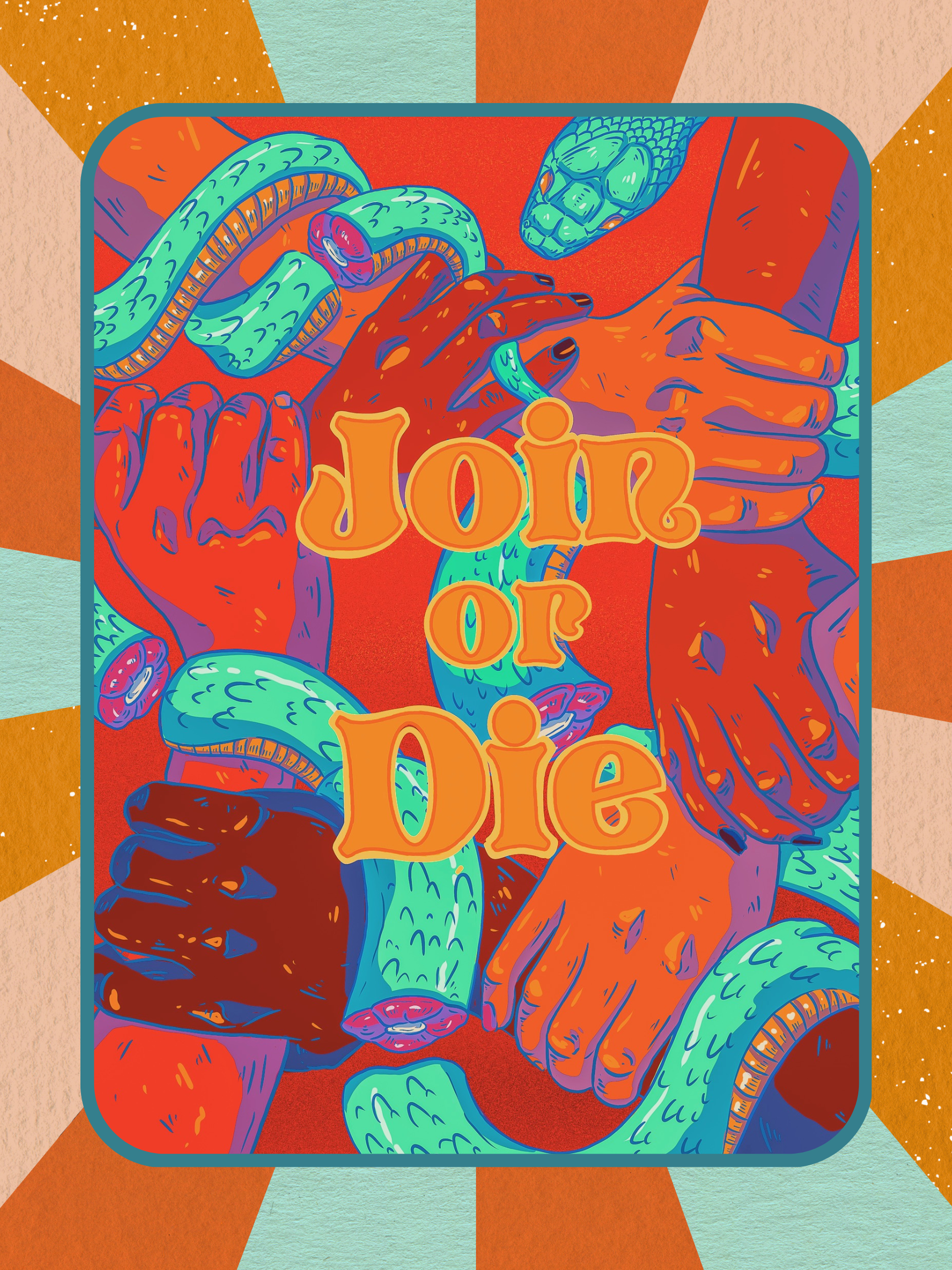 Join or Die Remake  | Digital Illustration | Procreate/Canva | 2022