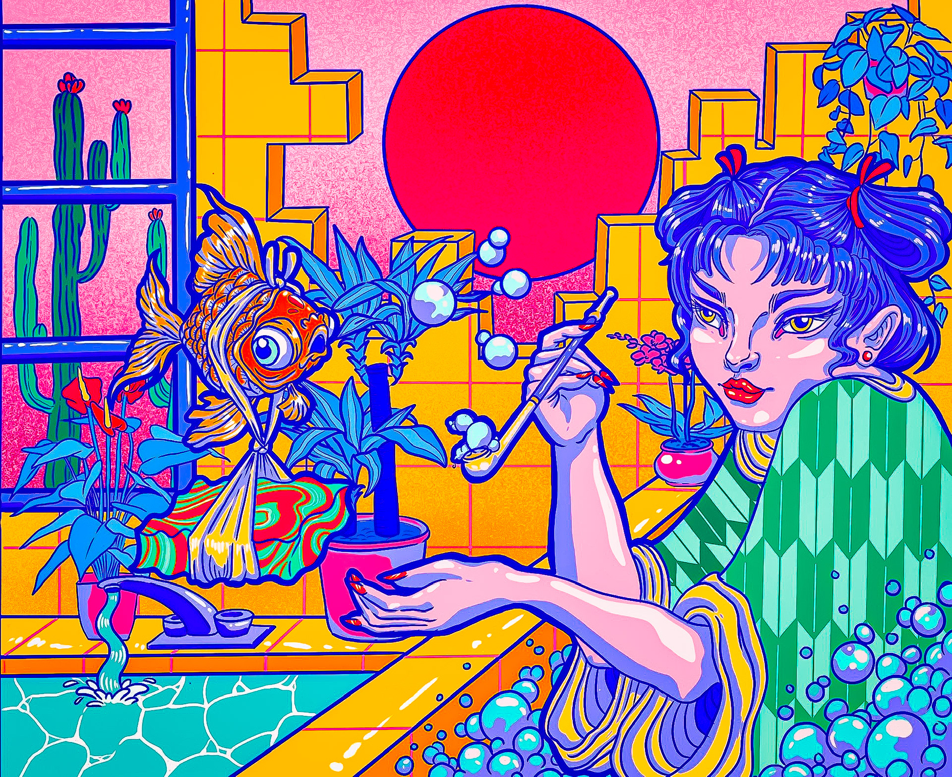 Fishin' For Suds  | Digital Illustration | Procreate | 2021