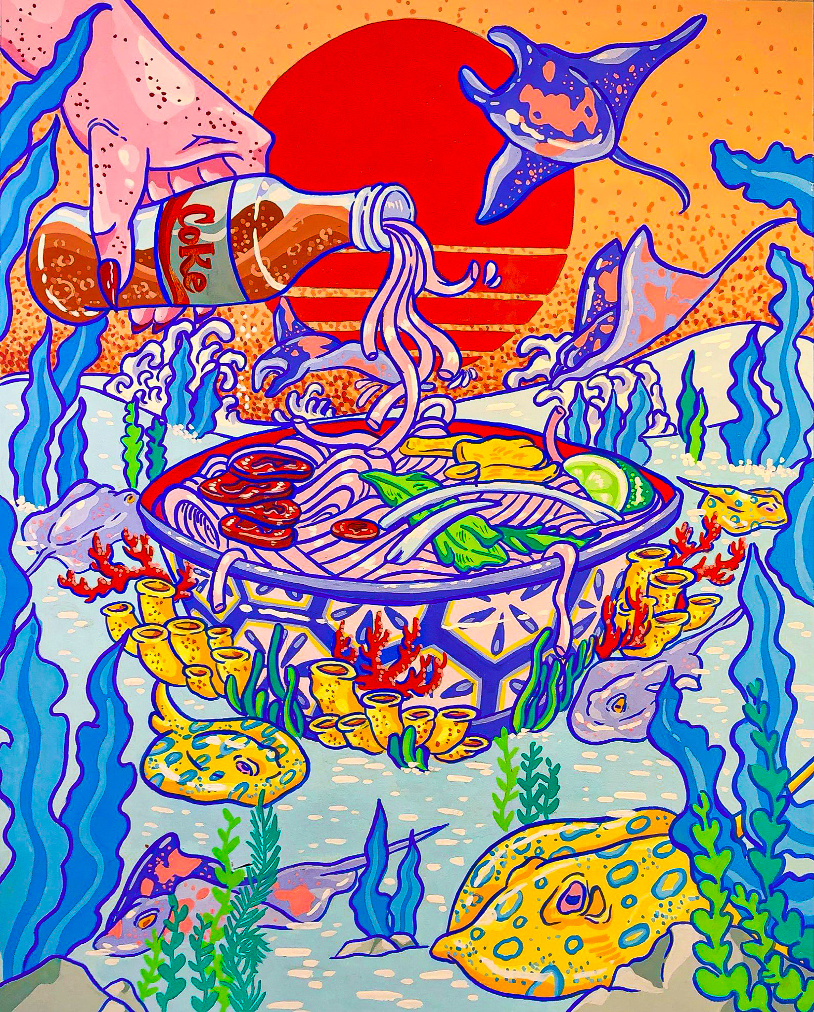 Diet Ramen  | Gouache on Paper | 2021