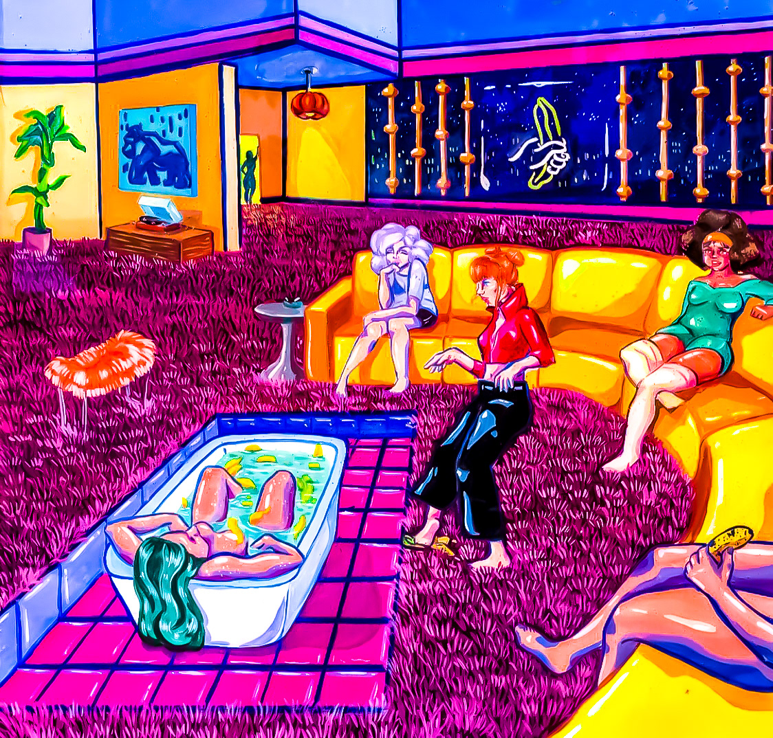 Initiation | Gouache and Resin on Wood Panel | 2021