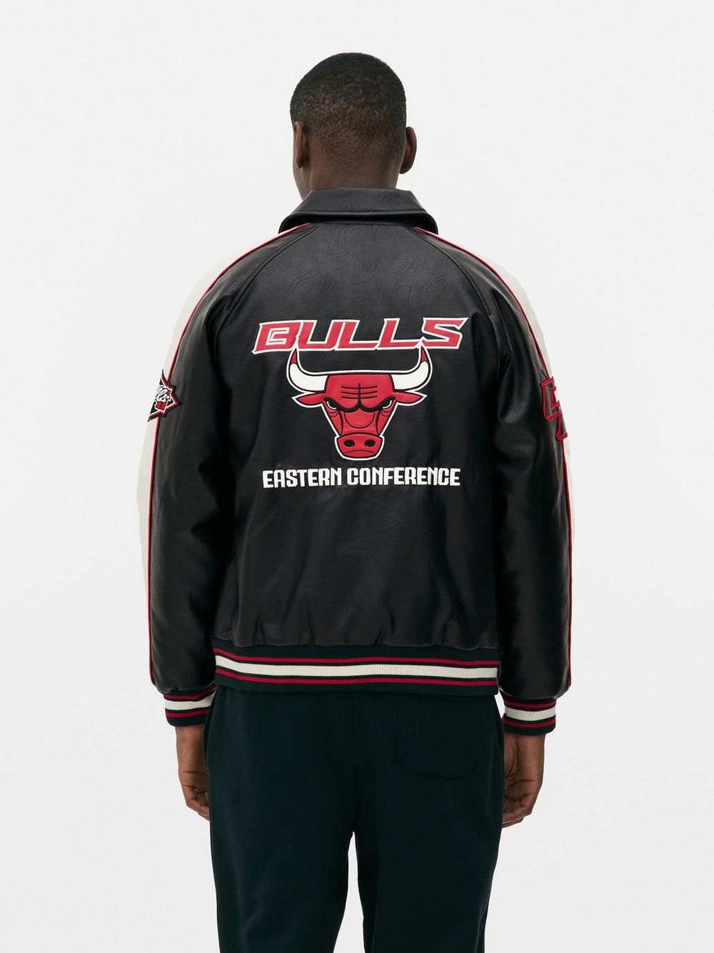NBA x Josh Denzel [Primark] AW24 Chicago Bulls Collared Jacket. Photograph By Primark