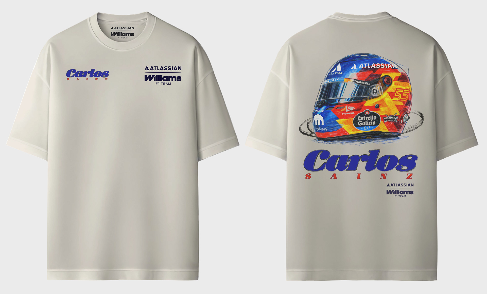 Williams F1 x Carlos Sainz Sketched Helmet Graphic Tee