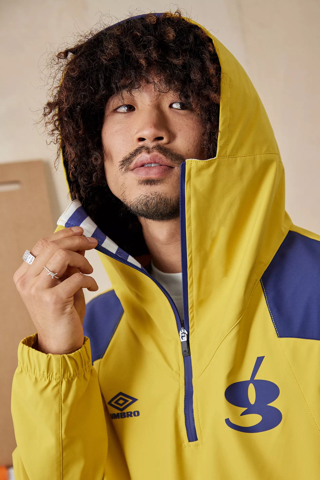 Umbro X Gio Goi Nautical Smock Hood Detail- Photograph by ©Urban Outfitters EU