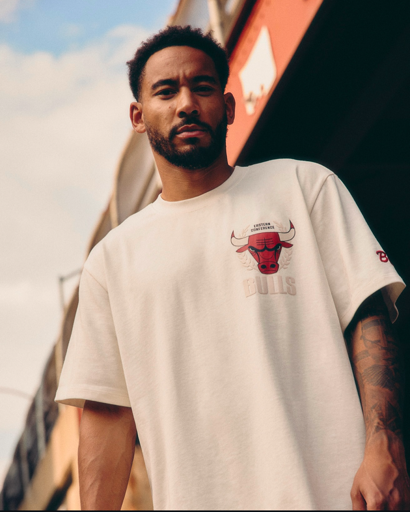 NBA x Josh Denzel [Primark] AW24 Chicago Bulls Tee. Photoshoot By Primark