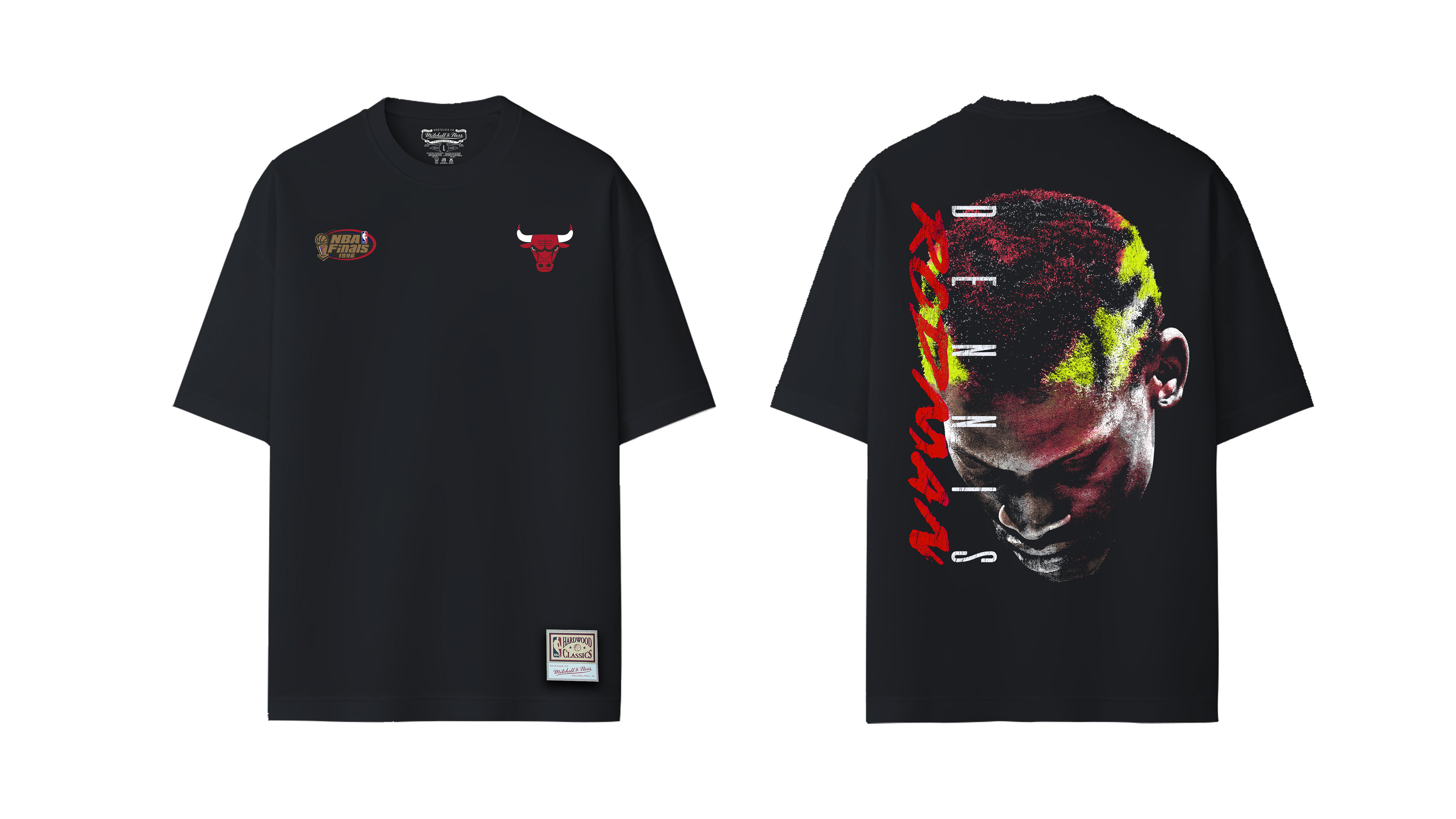 Mitchell & Ness Rodman Faces Graphic Tee