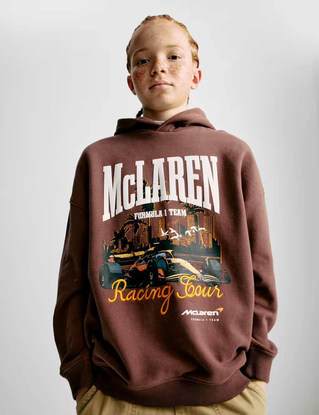 McLaren Formula 1 Racing Tours Kids Unisex Hoodie - Photography By Marks & Spencer