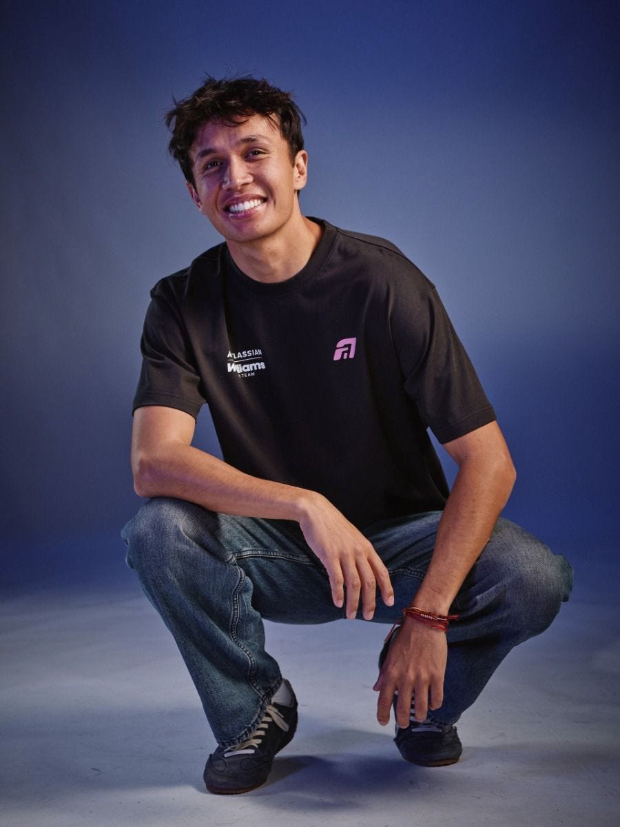 Alex Albon Glitch Tee Front Print