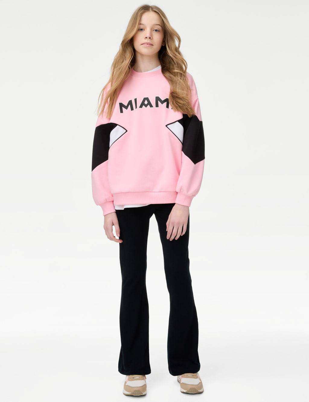 M&S Inter Miami Relaxed Cut & Sew Sweatshirt - Photography by Marks & Spencer