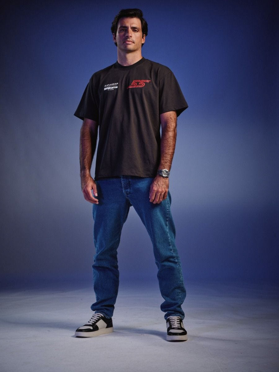 Carlos Sainz  Glitch Tee Front Print