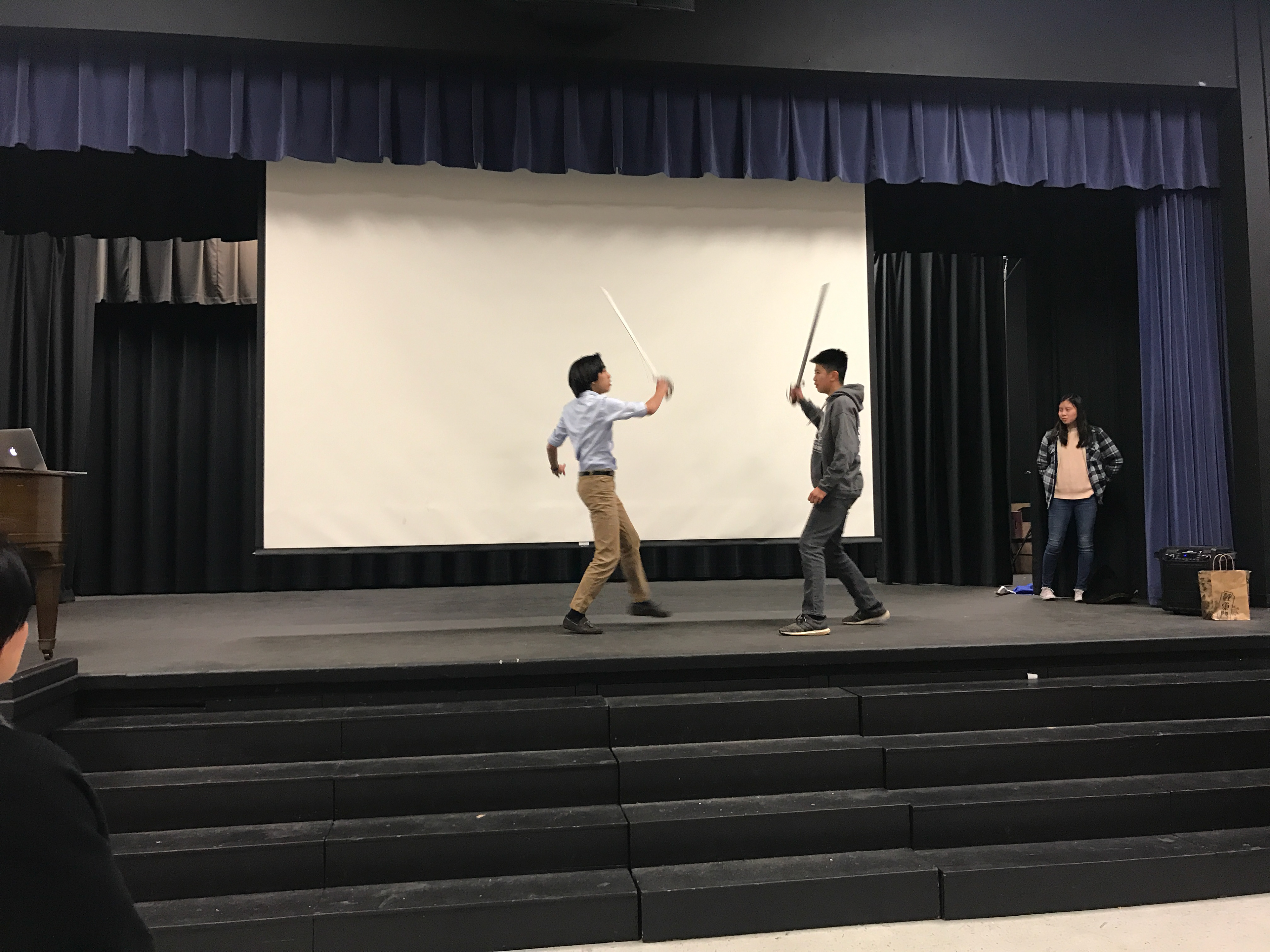 Rehearsing for my production of Les Mis.