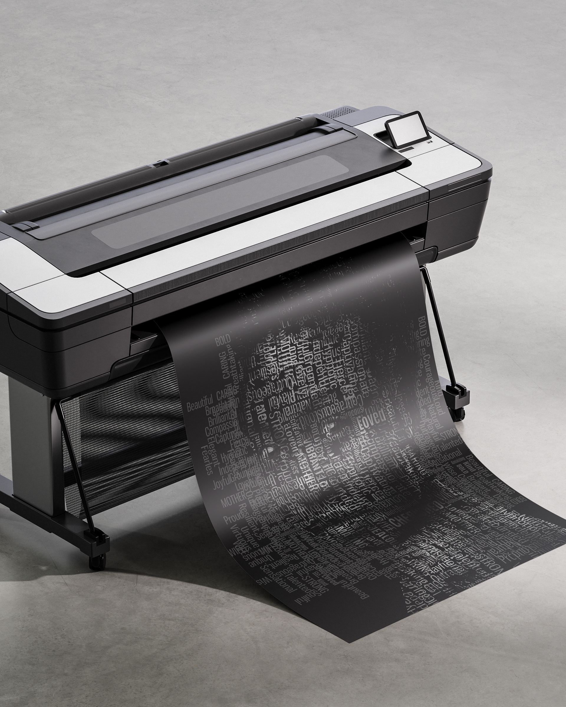 Black Beauty Typography Digital Art