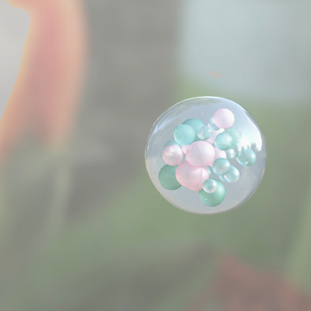 ケアケア製品の成分を３DCGで表現