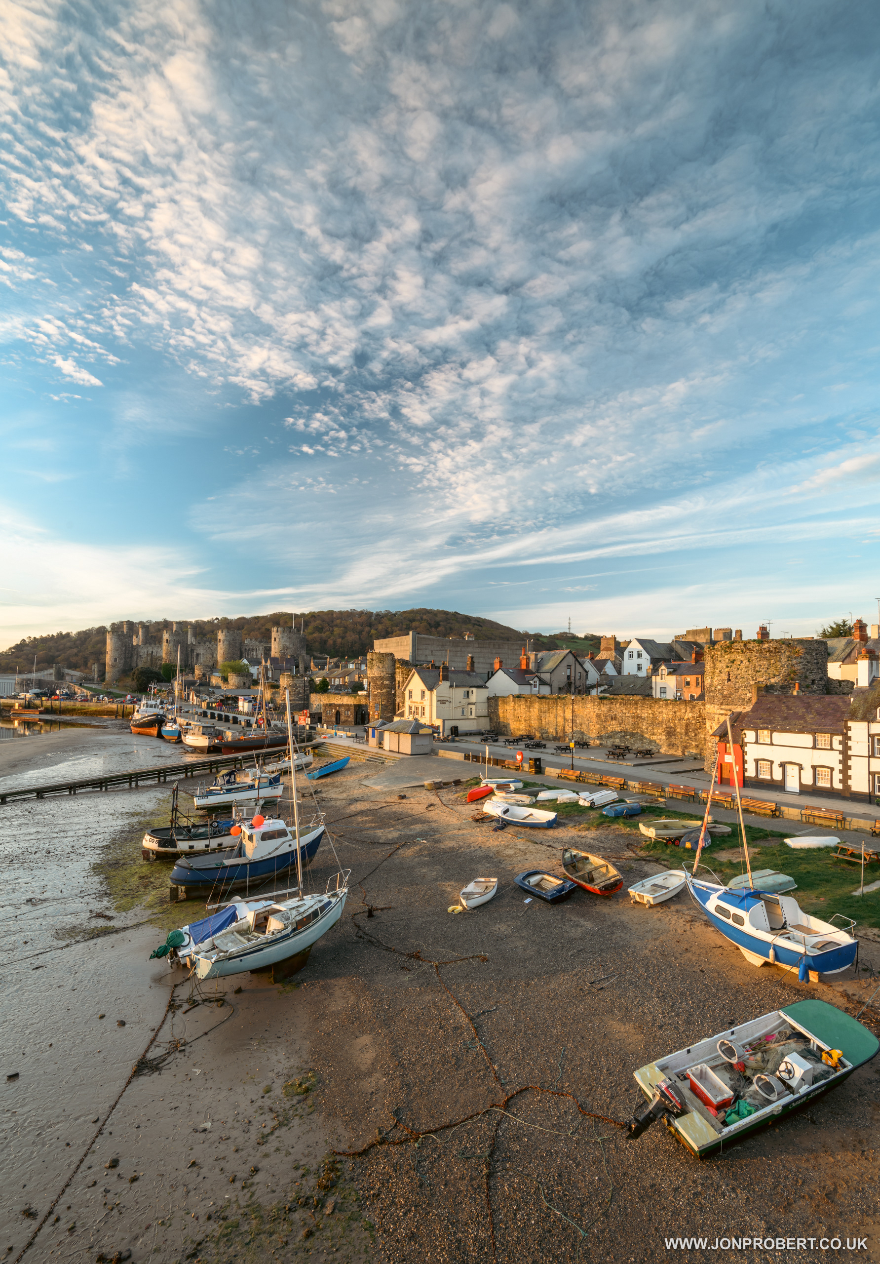 Sunrise (~6am) looking at Conwy Castle