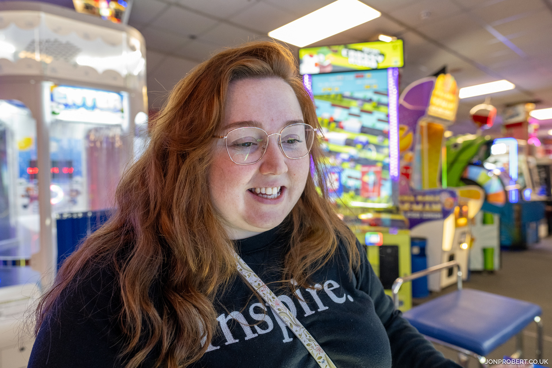 Enjoying the arcade