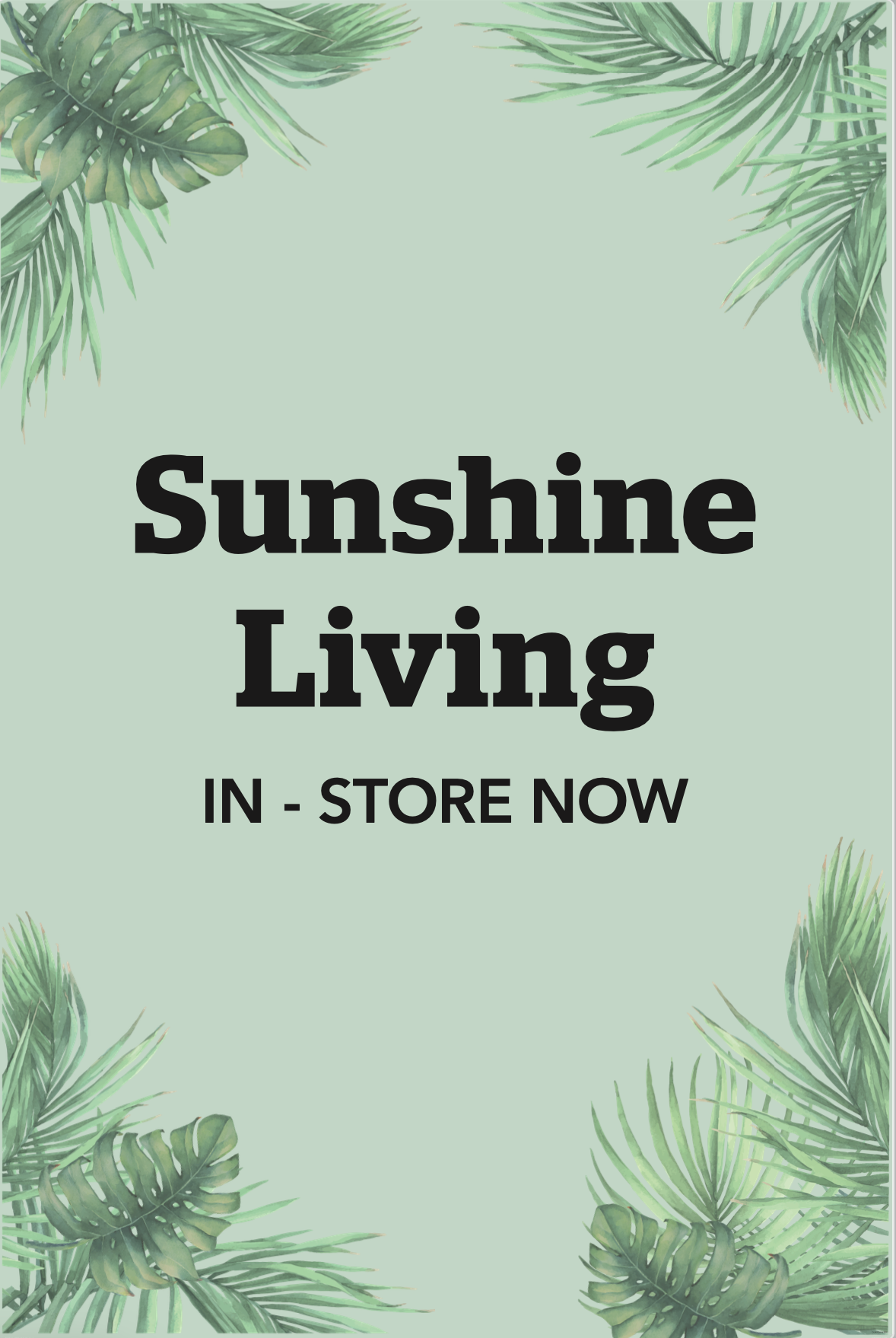 Front of store poster
