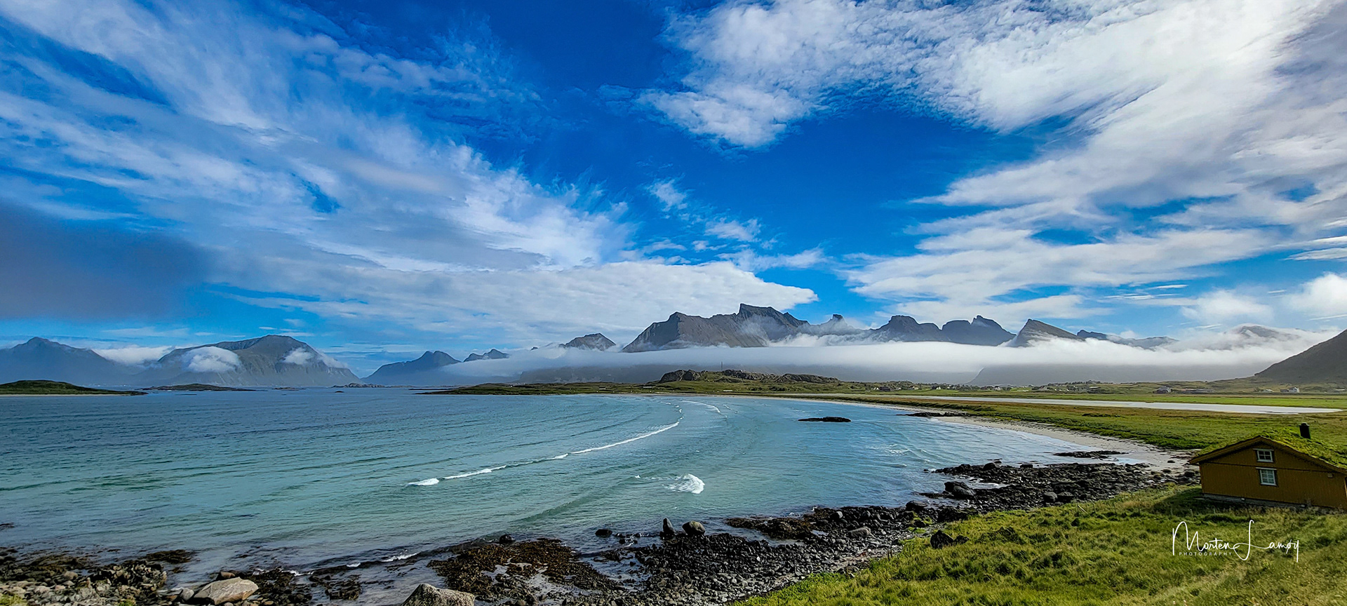 Yttersand surf beach in Lofoten, Norway