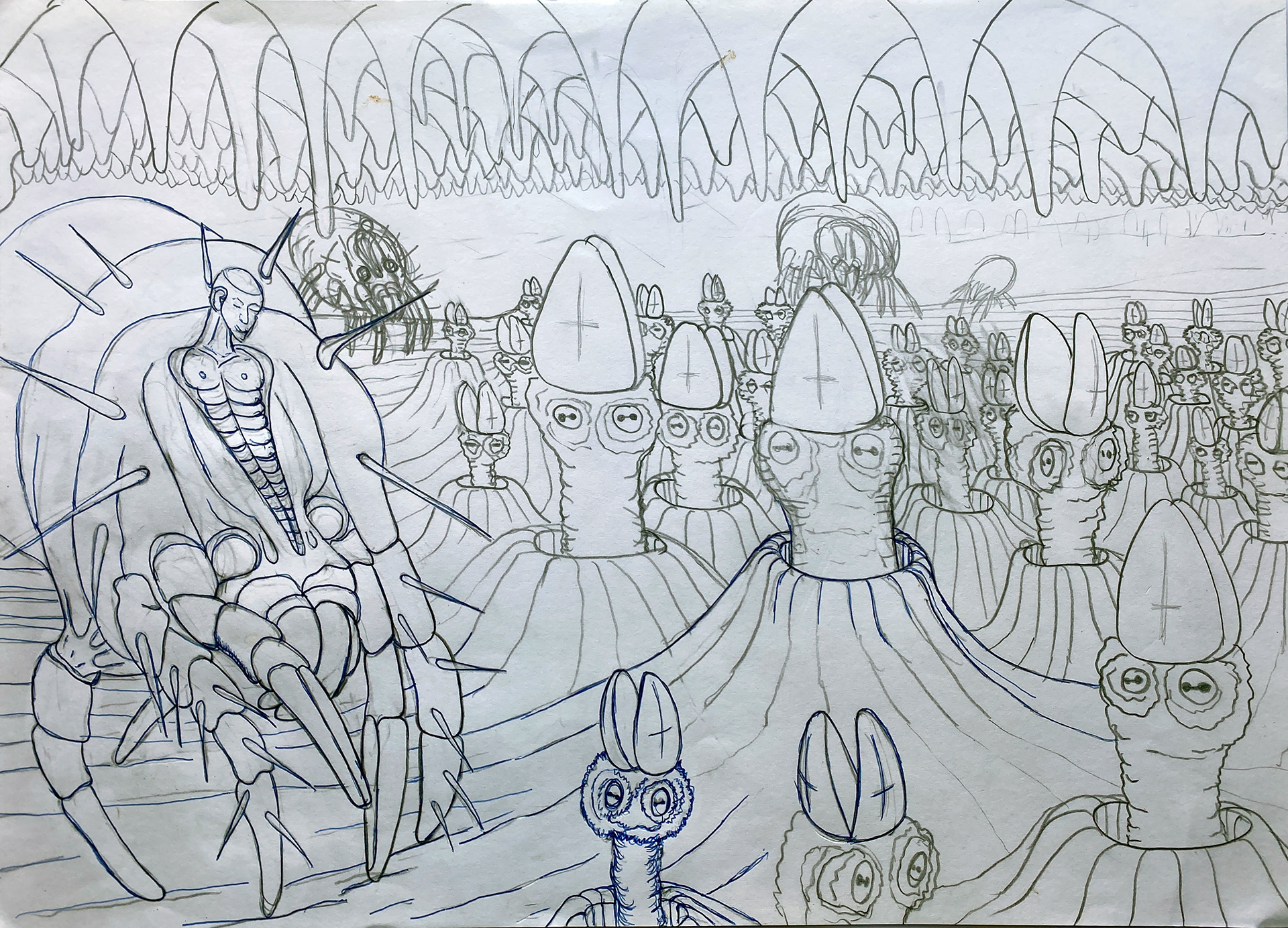 "Colony in a cave" (not finished)