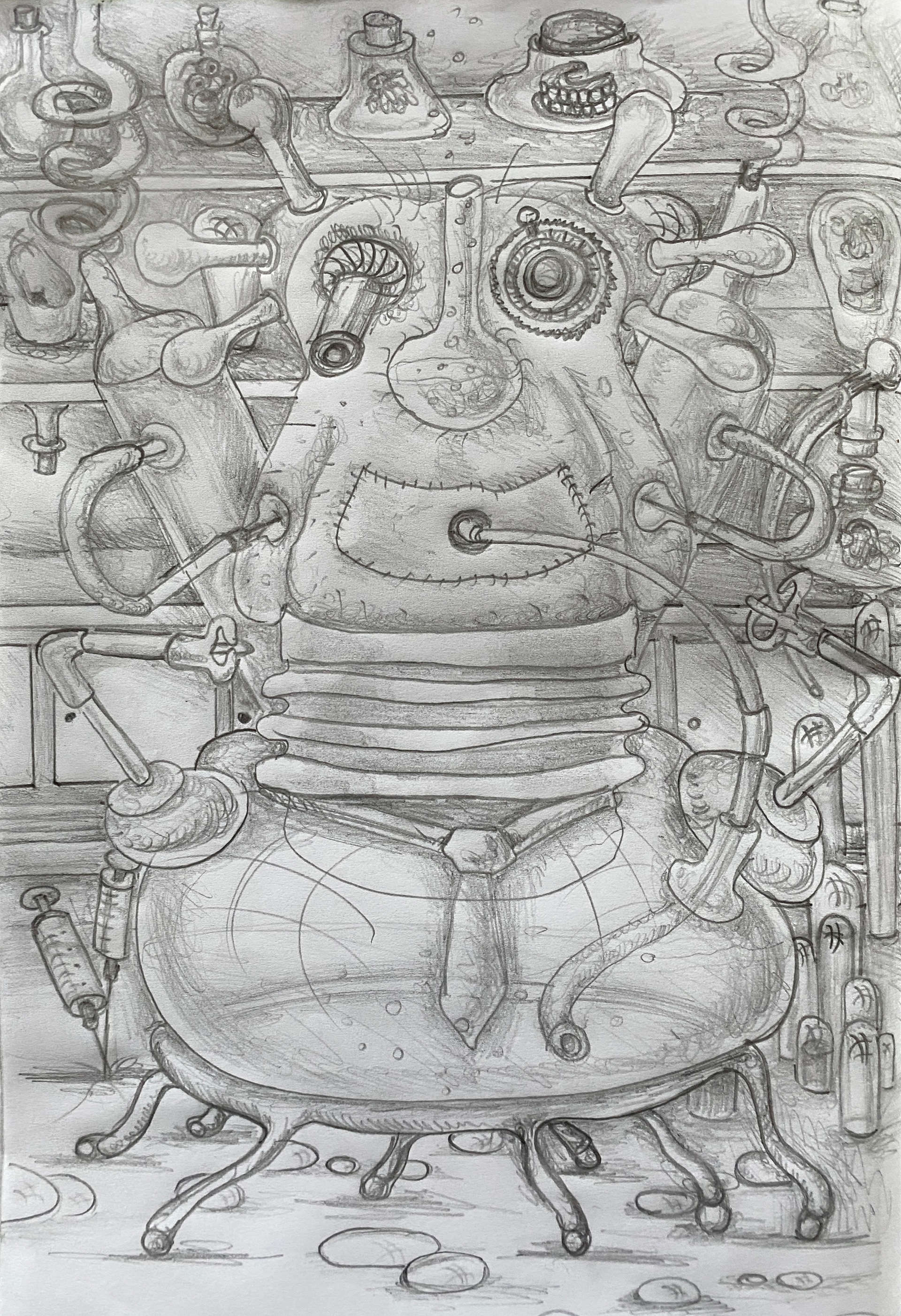 In the Laboratory (Sketch)