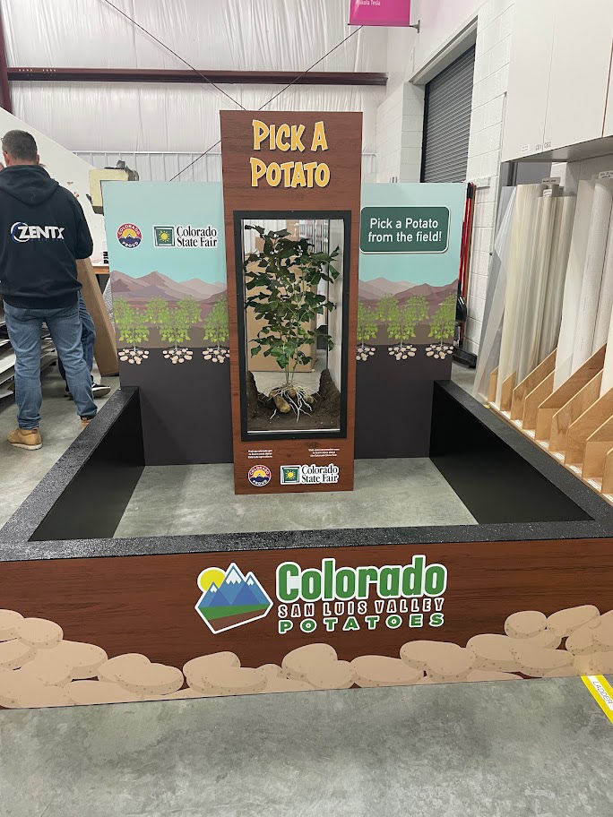 "Potato Pit", to be filled with foam artificial potatoes
