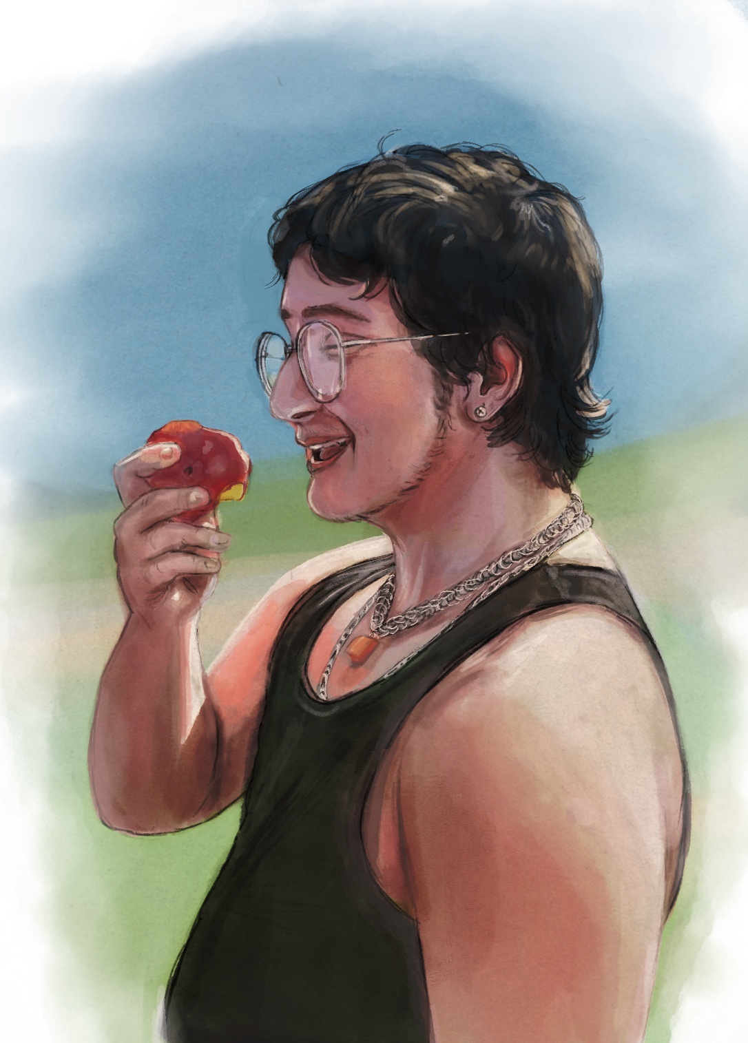 "Ramón," 2024, digital painting.
