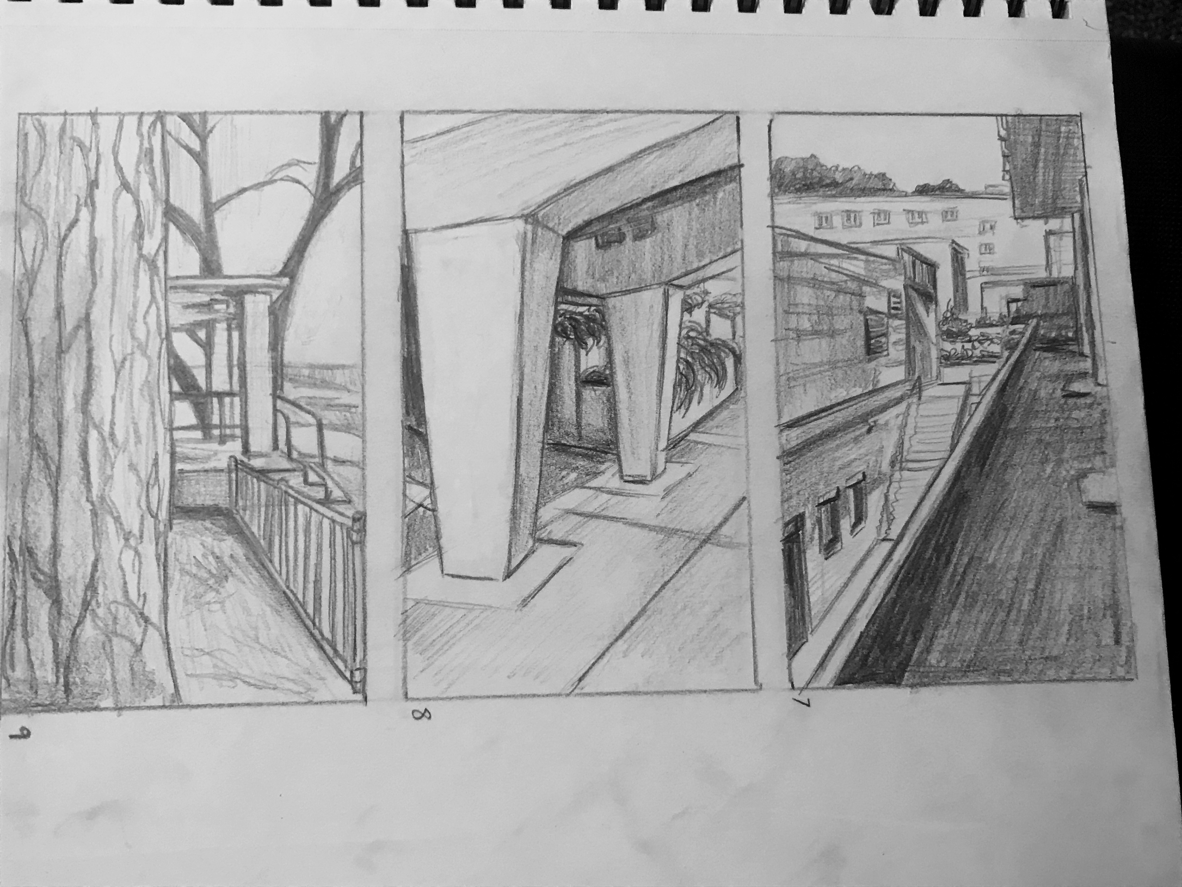 Pencil on paper.