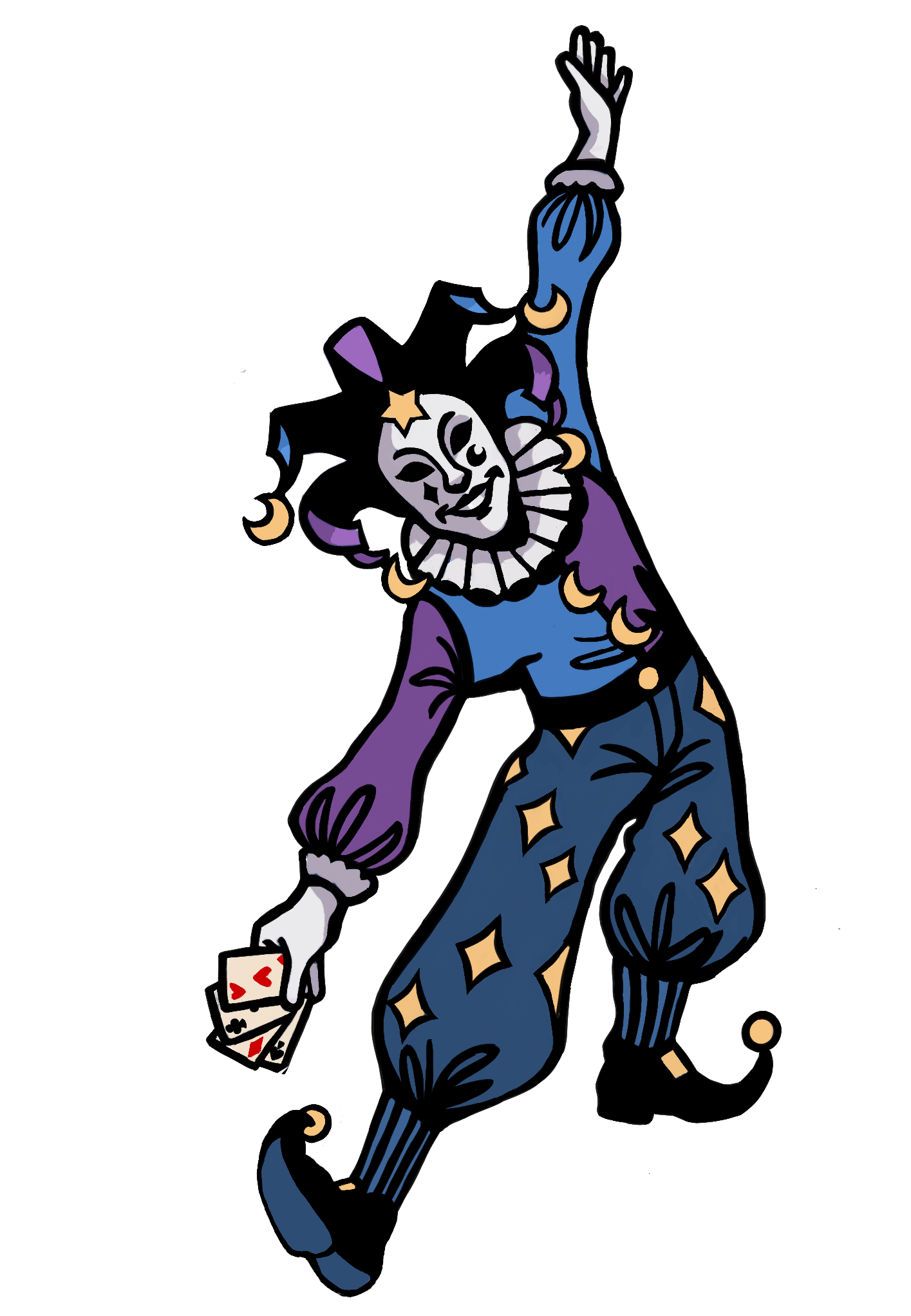 Jester tattoo design early iteration