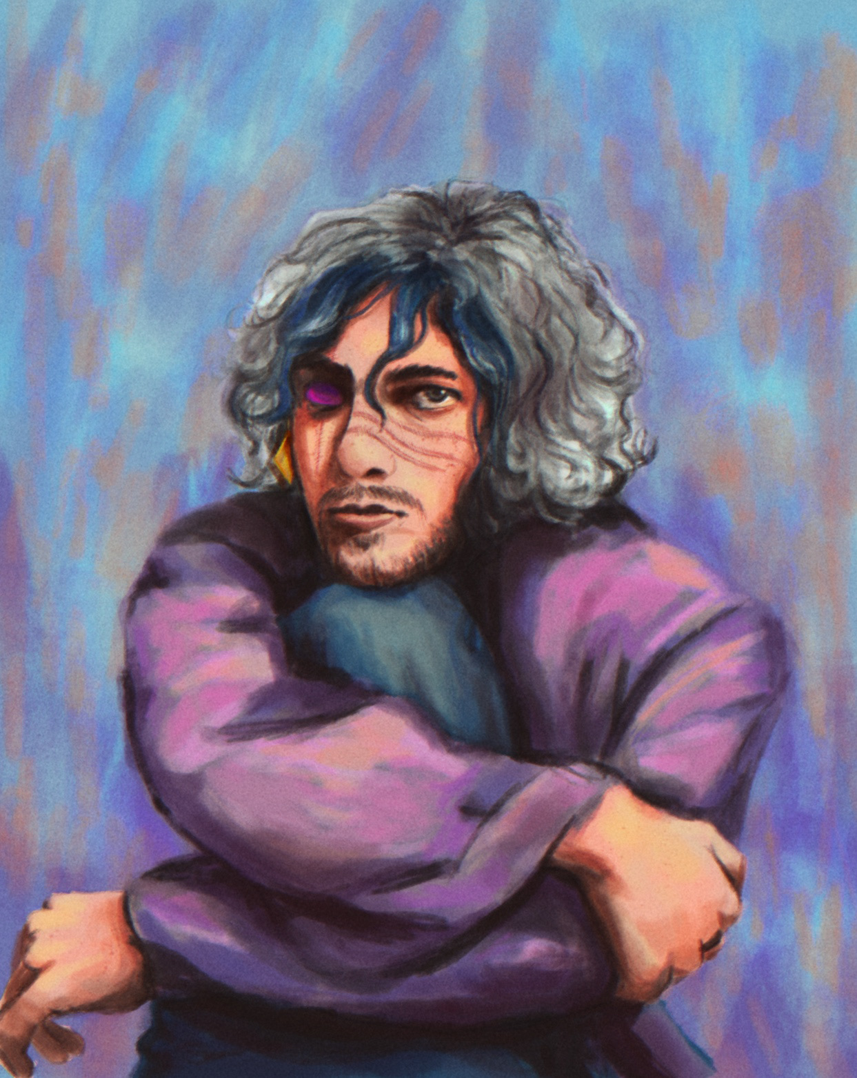 “A Tinkerer's Break,” 2022, digital painting, 1243x1563px