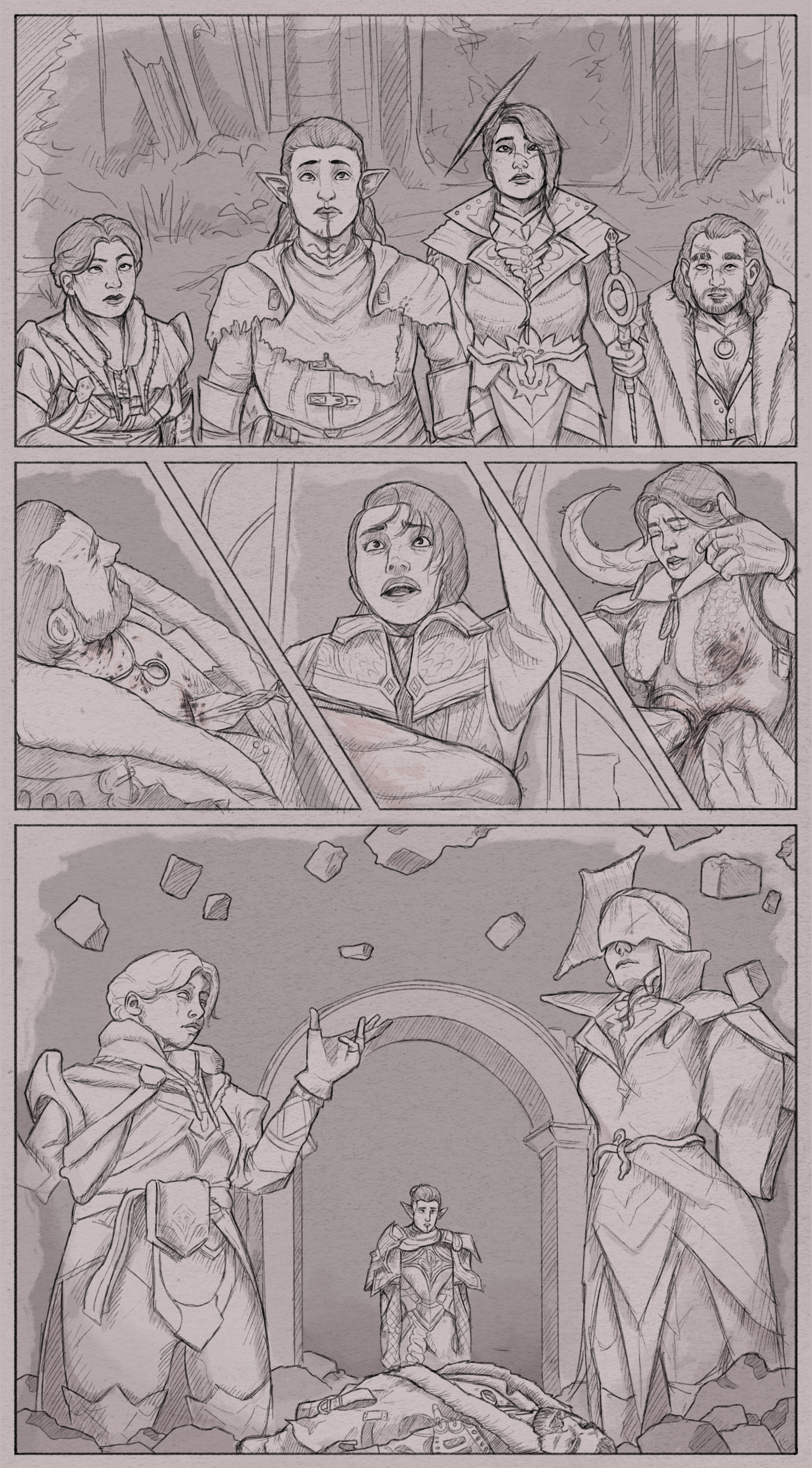 "Alone at the End of the World," 2025, digital comic.