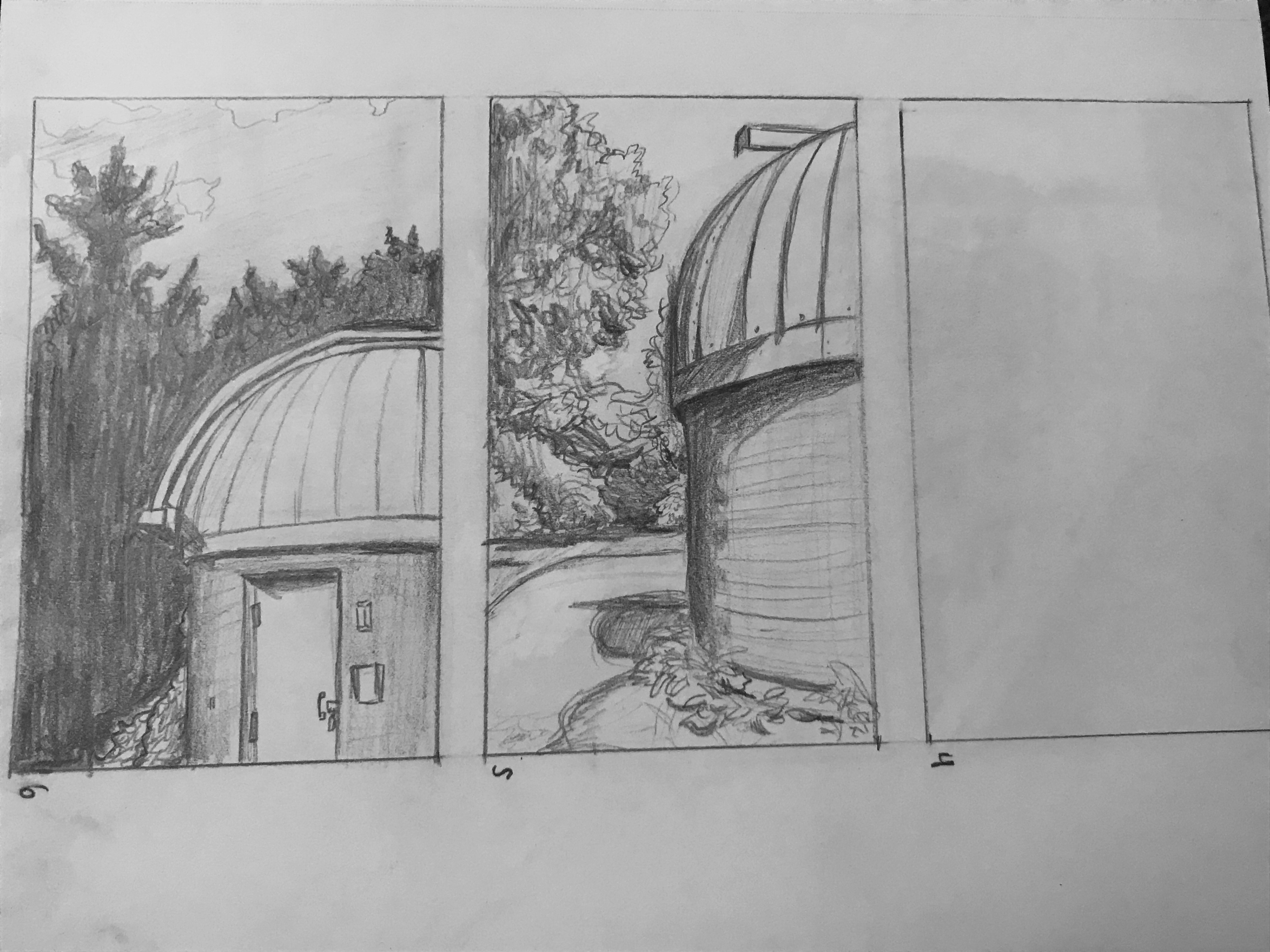 Pencil on paper.