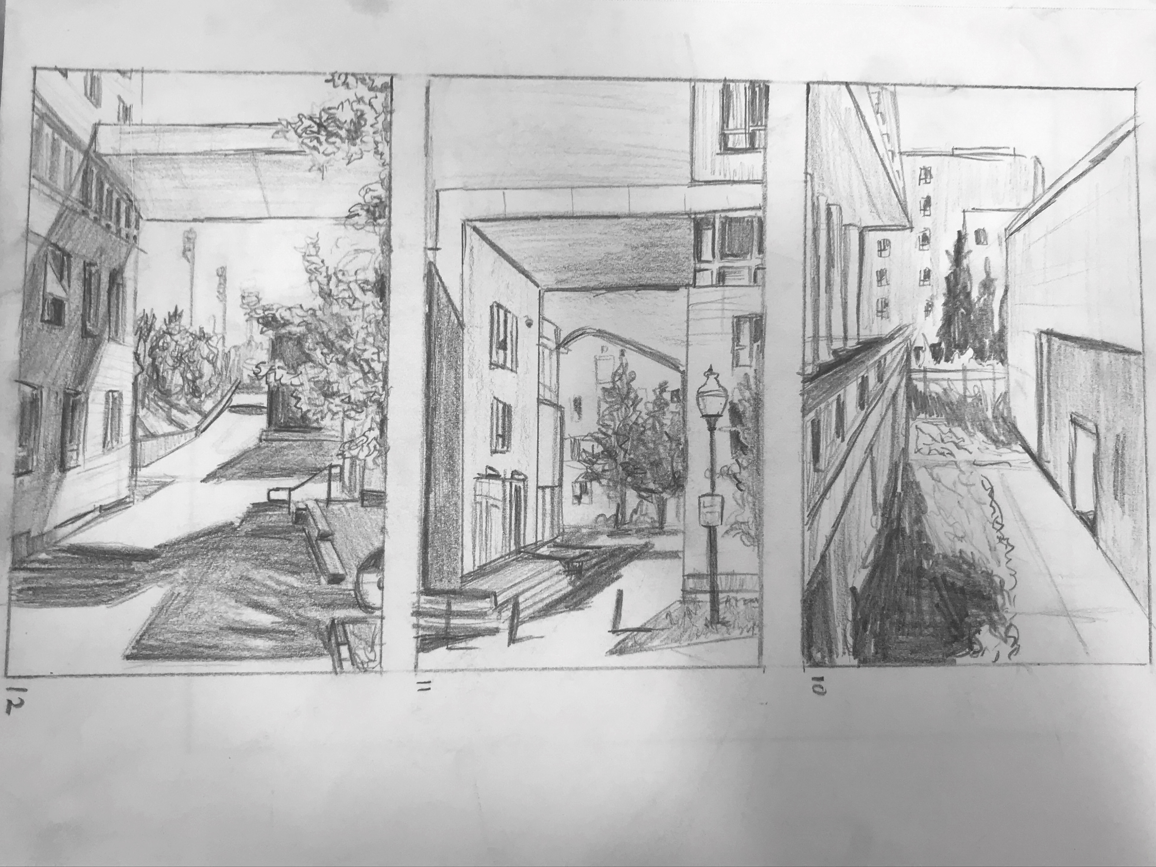 Pencil on paper.