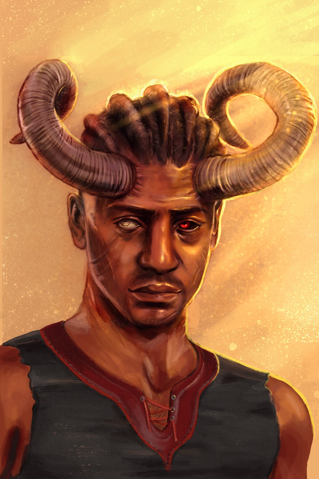 Fanart of Wyll Ravengard, 2023, digital painting.