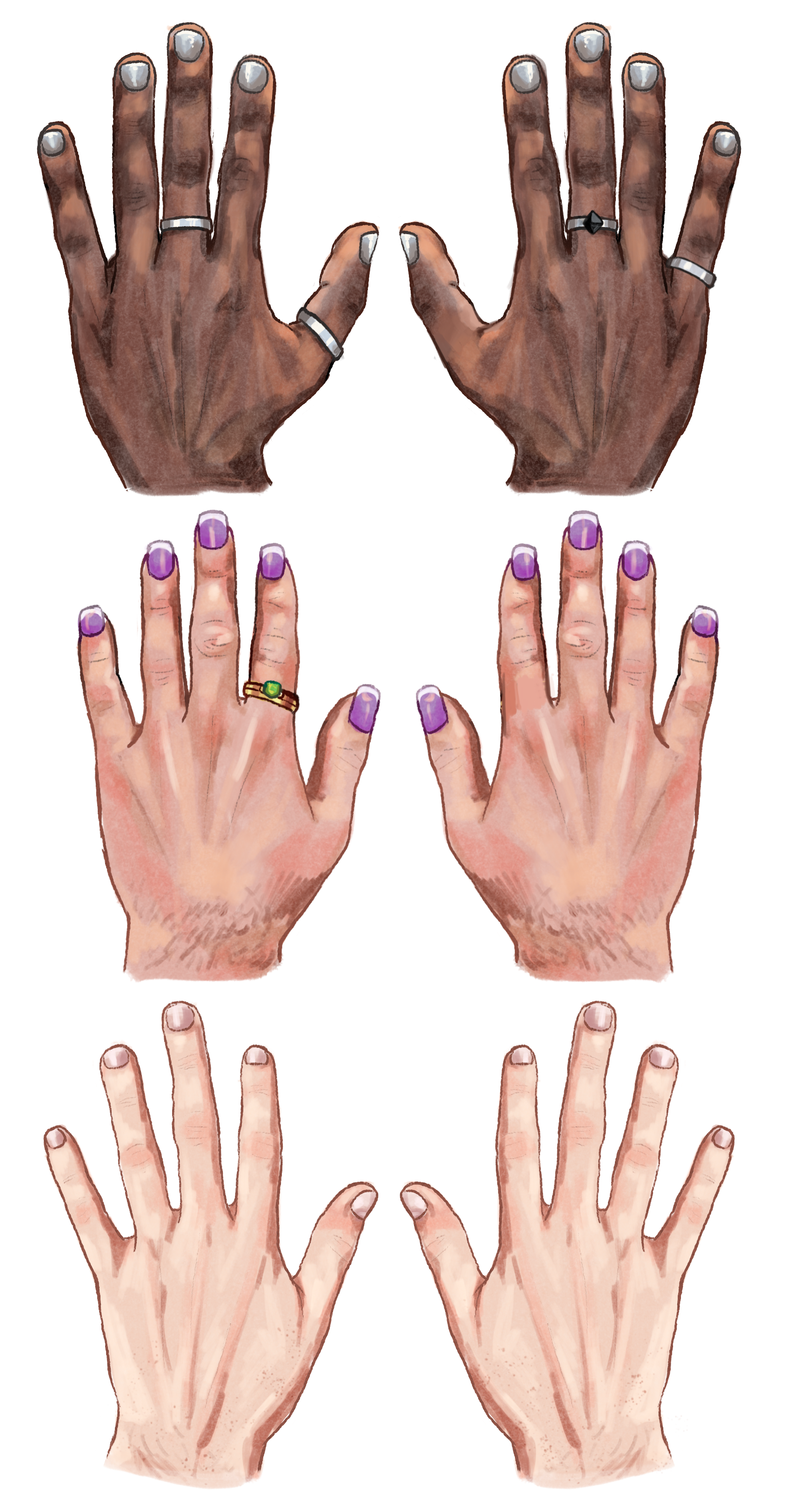 Concept art of hands, 2023, digital art