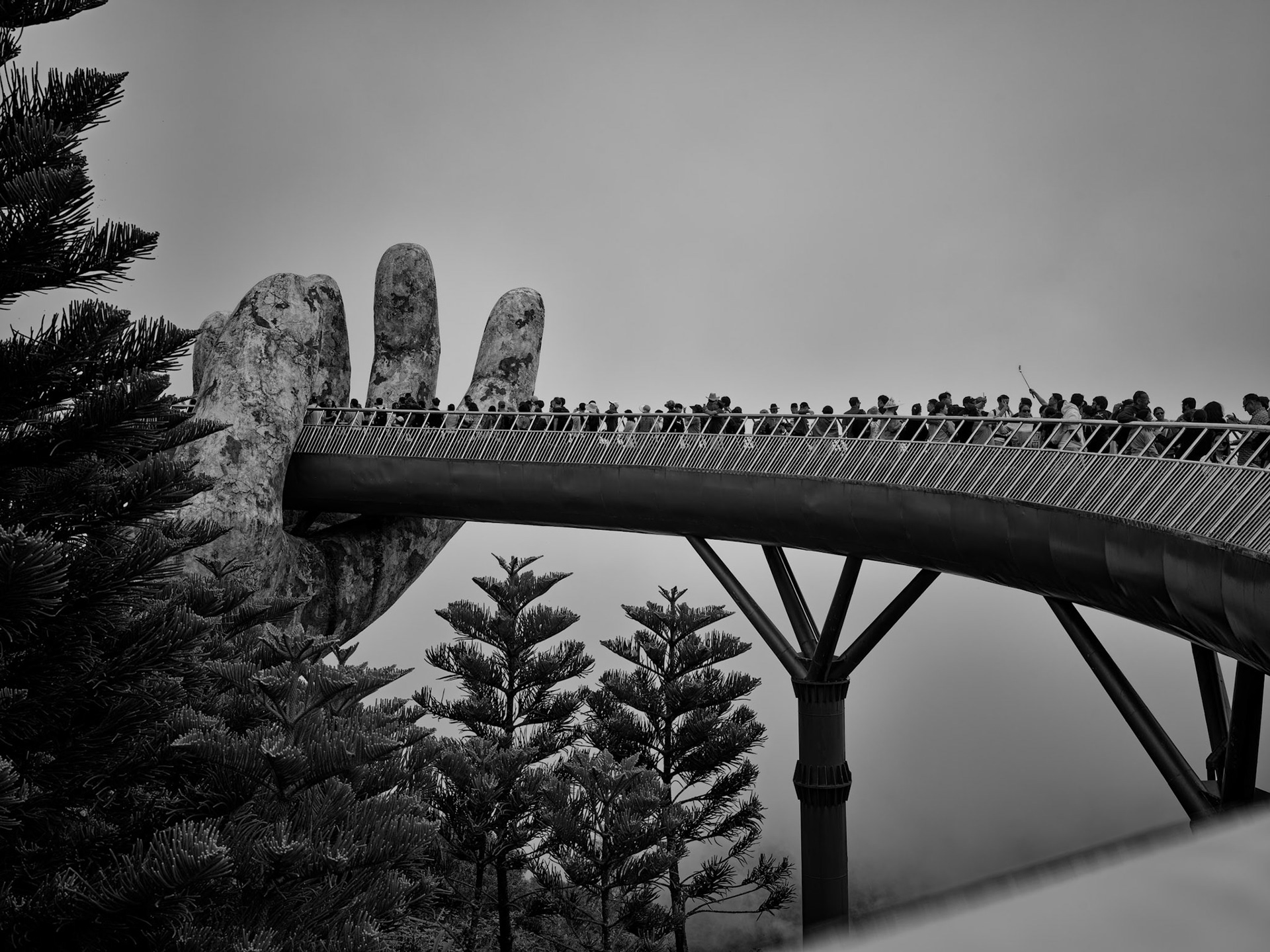 Golden Bridge (Hand Bridge), Bà Nà Hills, Đà Nẵng, Jan. 2024