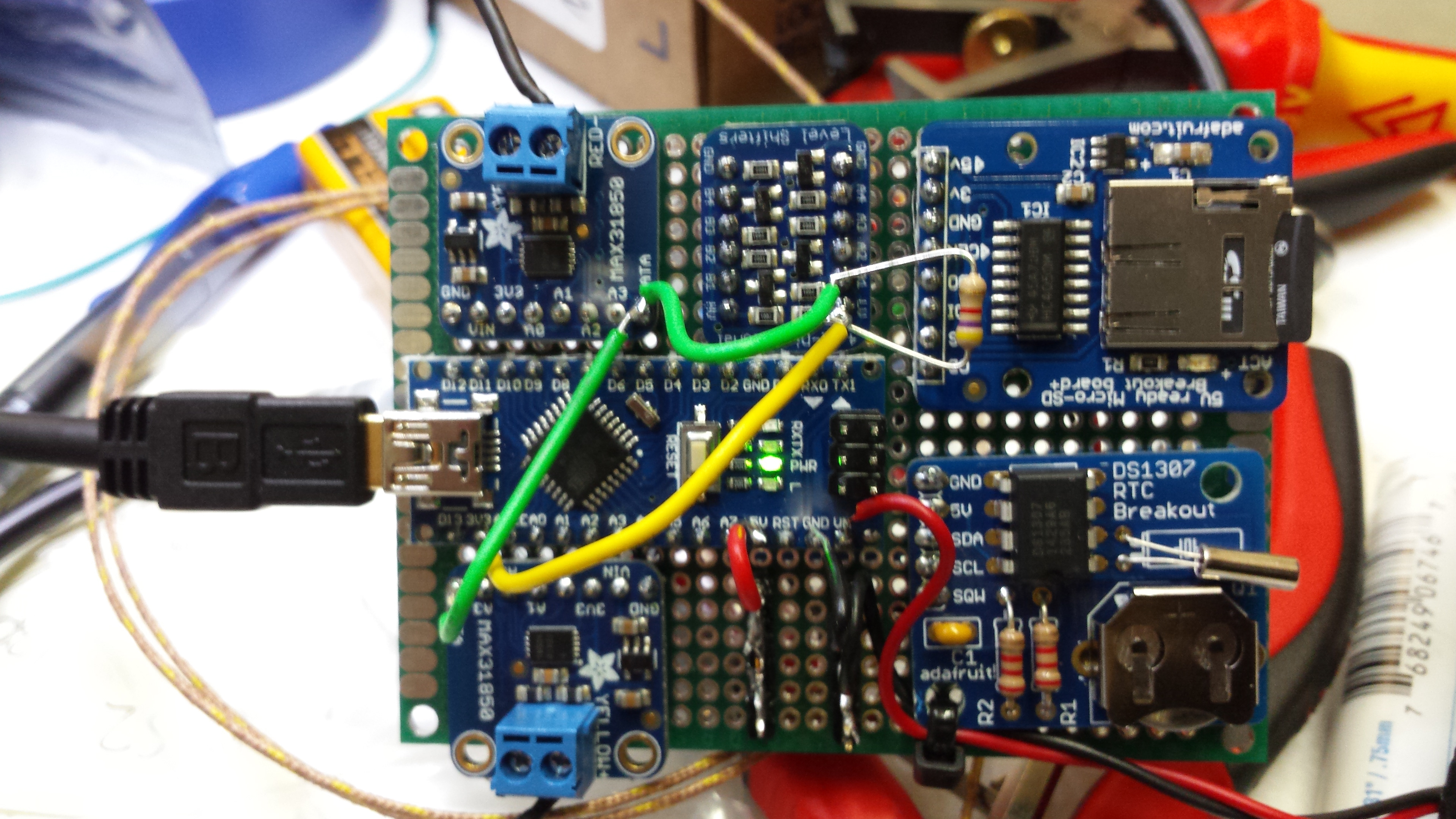 Proto board w/microcontroller and PCB's