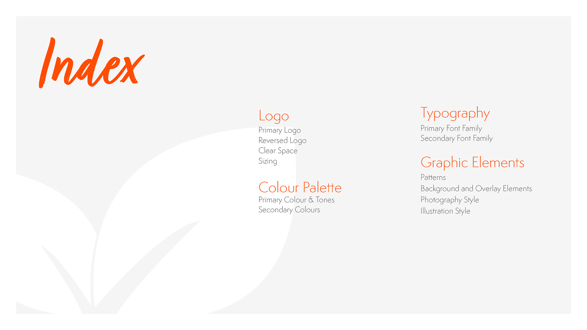 Brand Identity Document Index