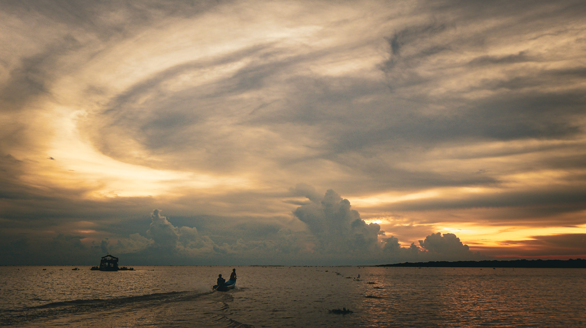 Checking the fish traps for dinner