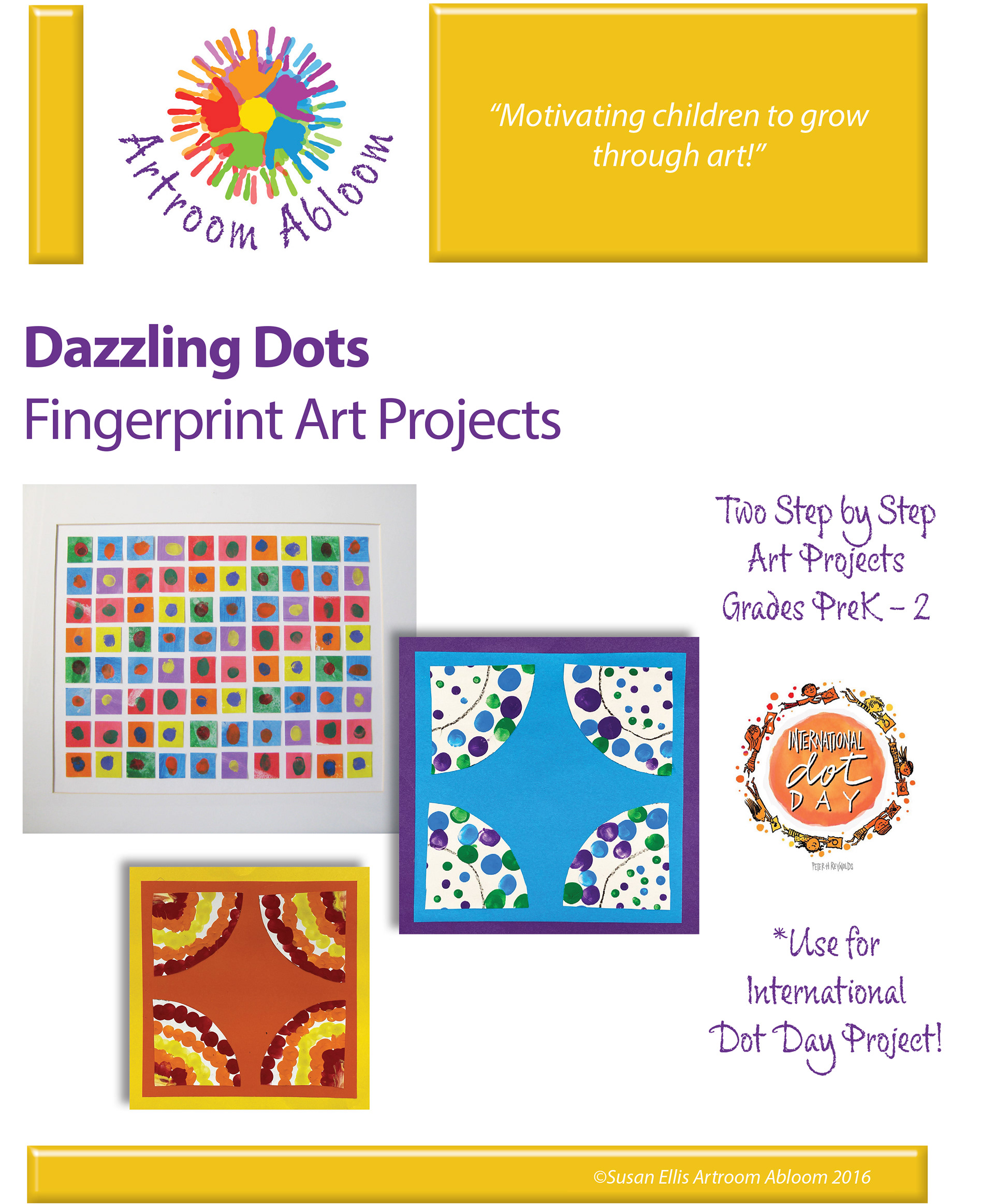 Artroom Abloom - Dazzling Dots Fingerprint Art Project