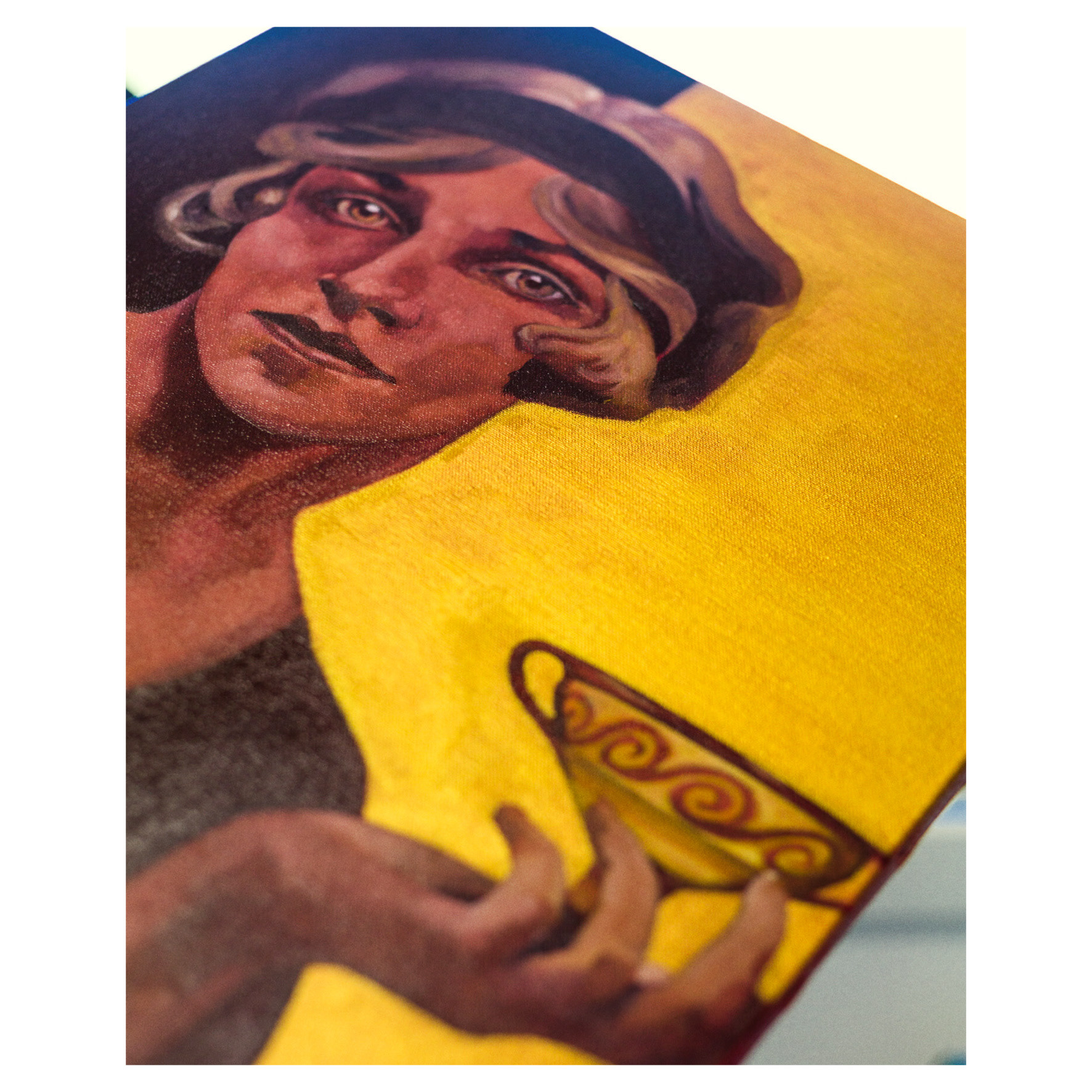 Circe. Oil and gold acrylic on canvas