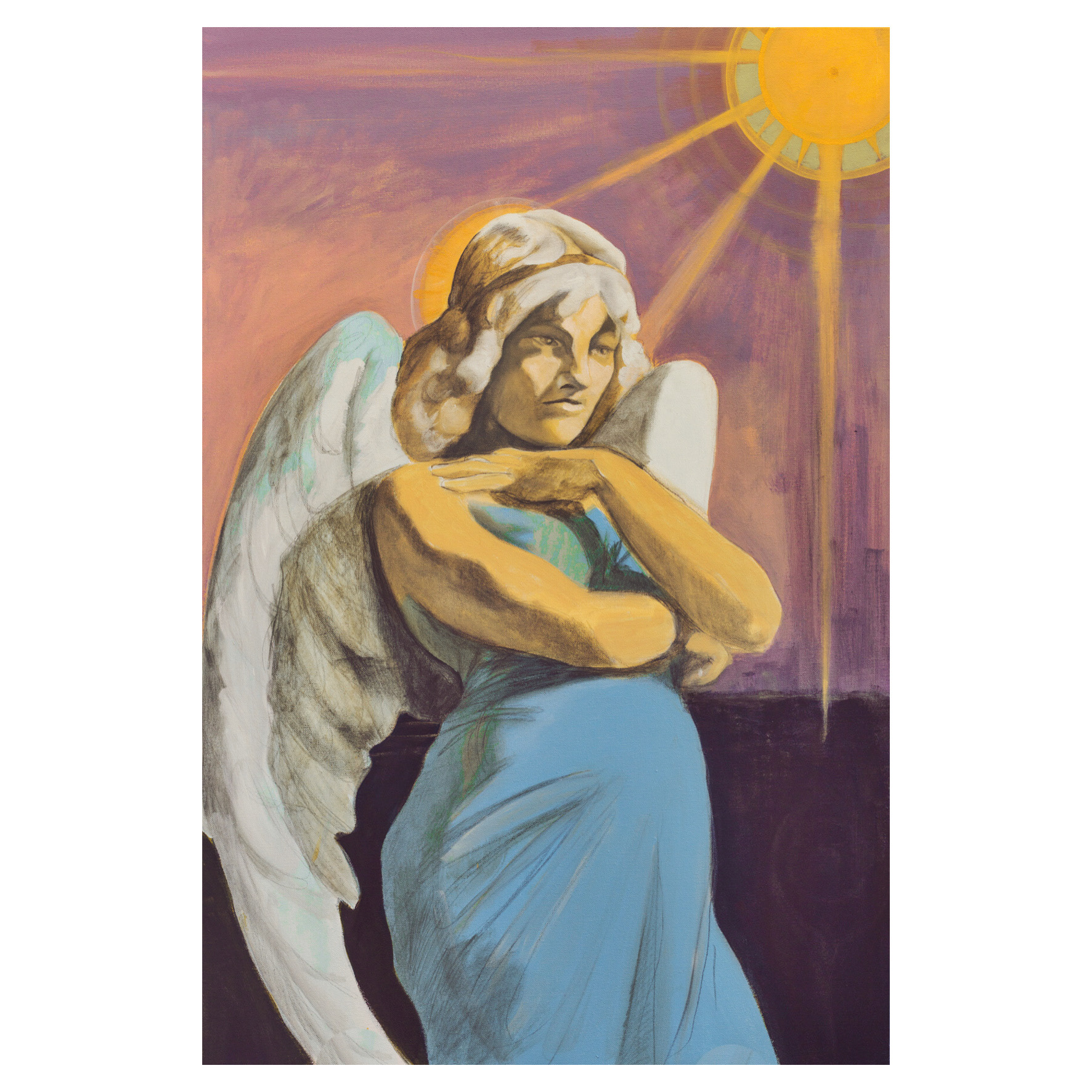Believe me love, there are such things as Angels. Acrylic on Canvas. 90cm x 70cm