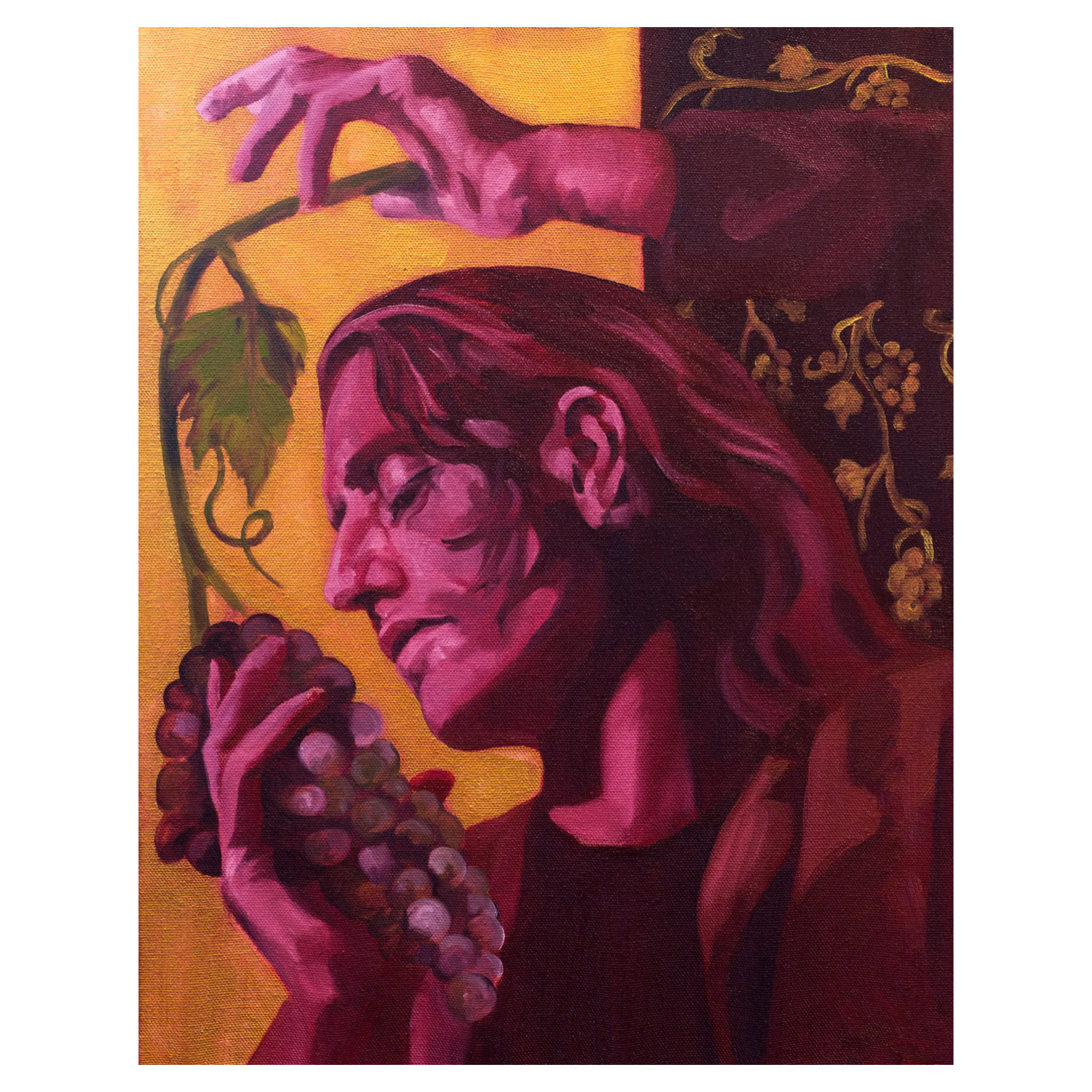 Dionysis. Oil and gold acrylic on canvas