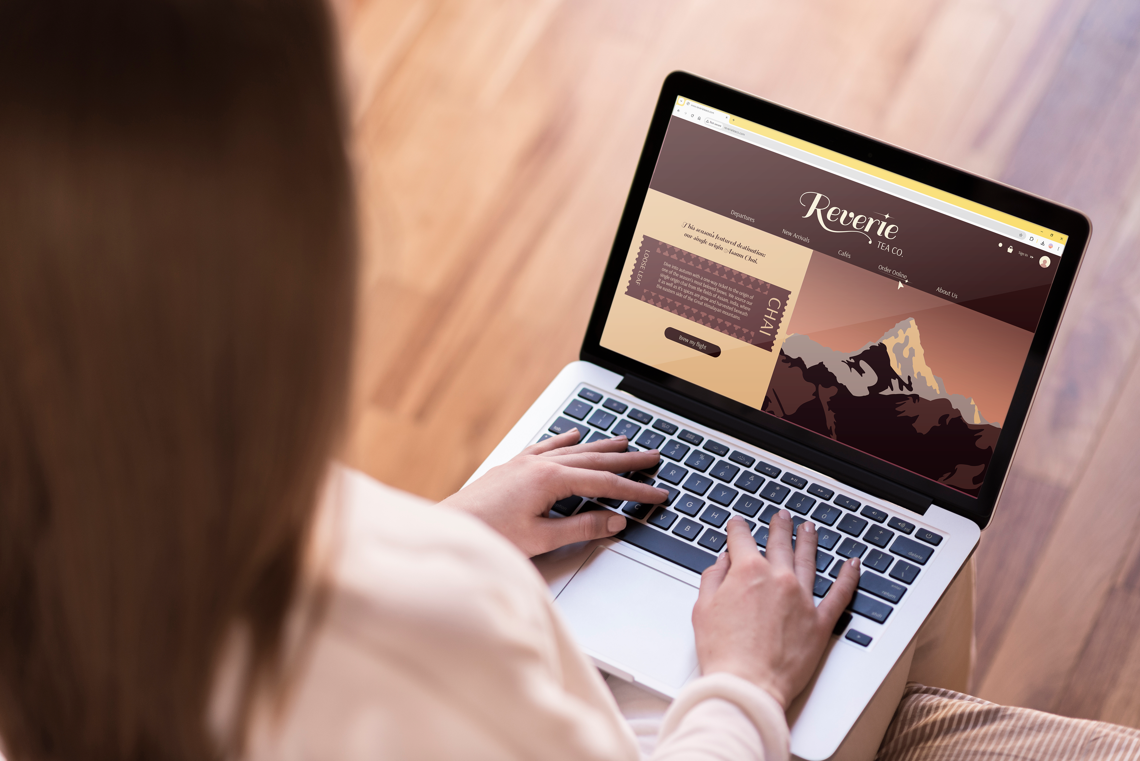 Reverie Tea, Webpage: Adobe Illustrator, Photoshop | 2024