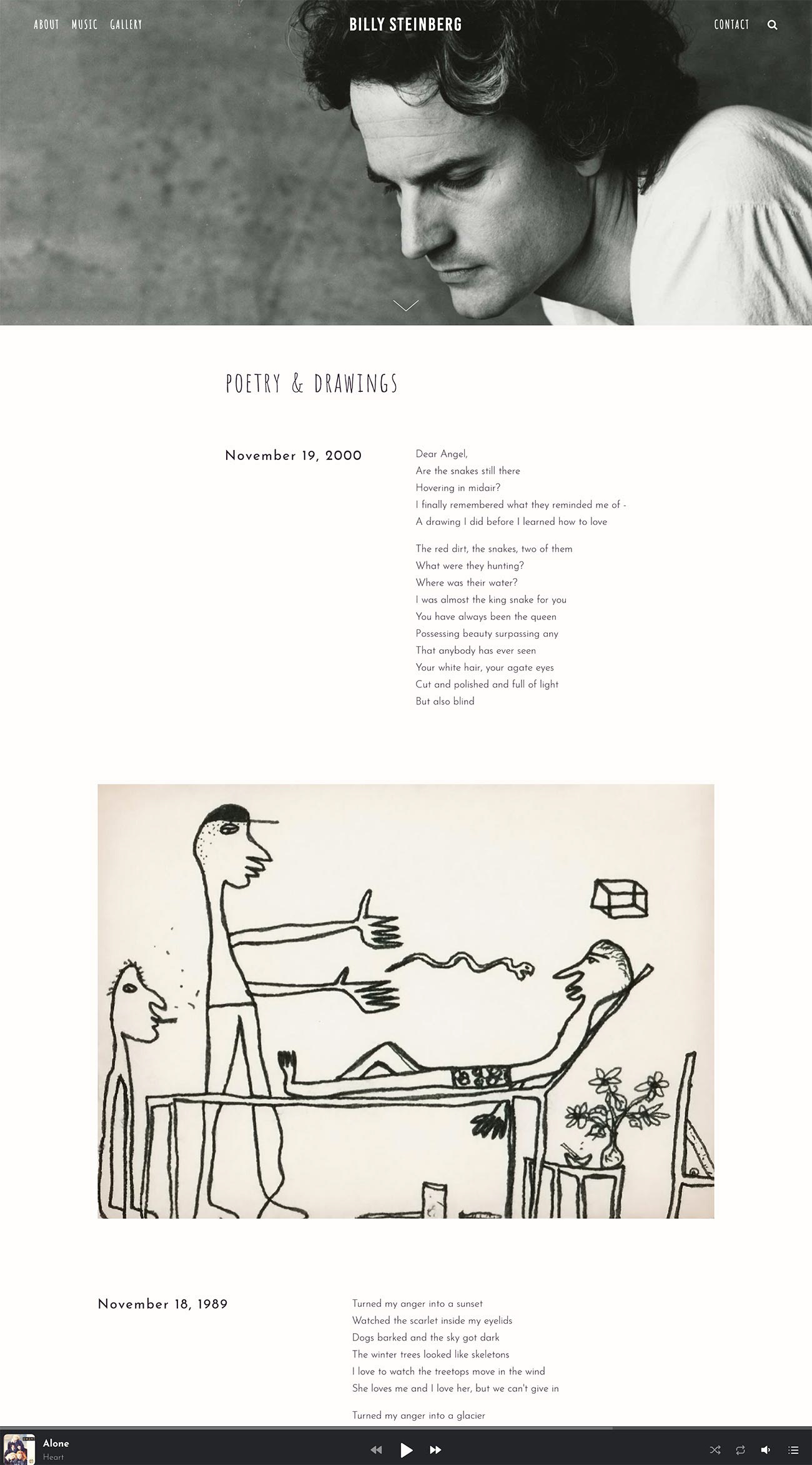 Poems & Drawings page - after
