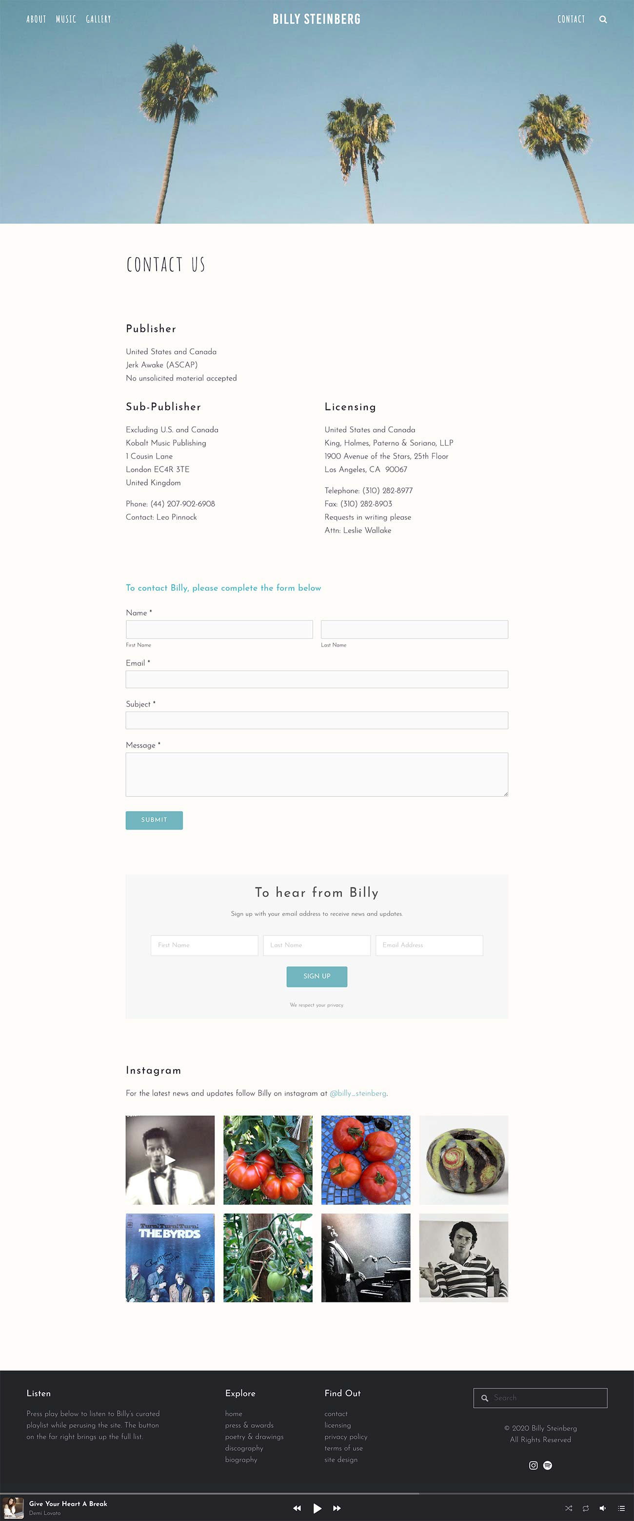 Contact page - after