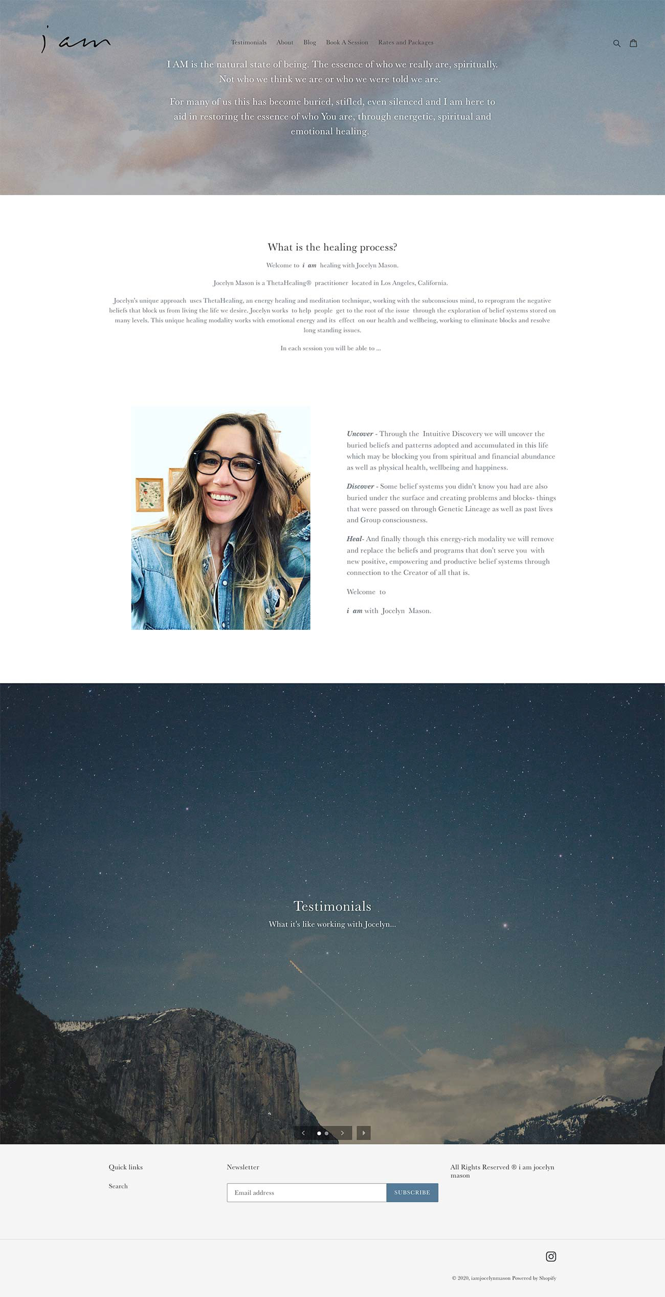 Home page - before