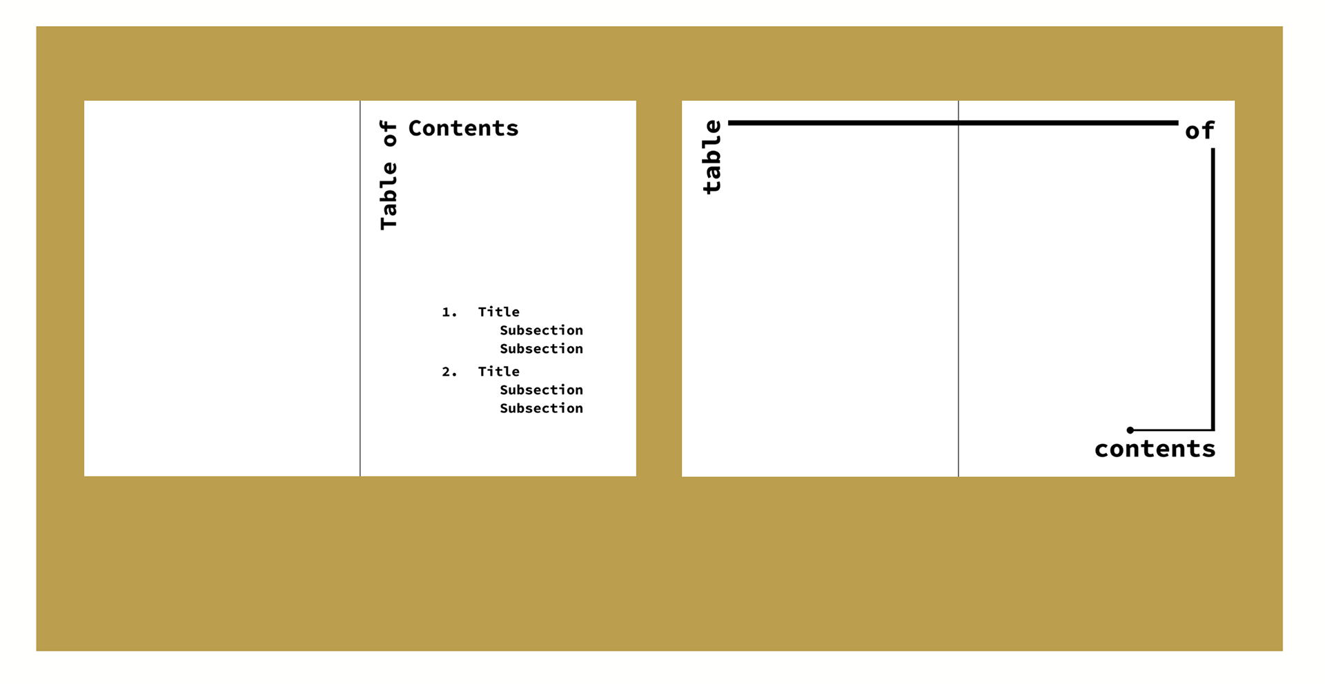 Table of Contents Page