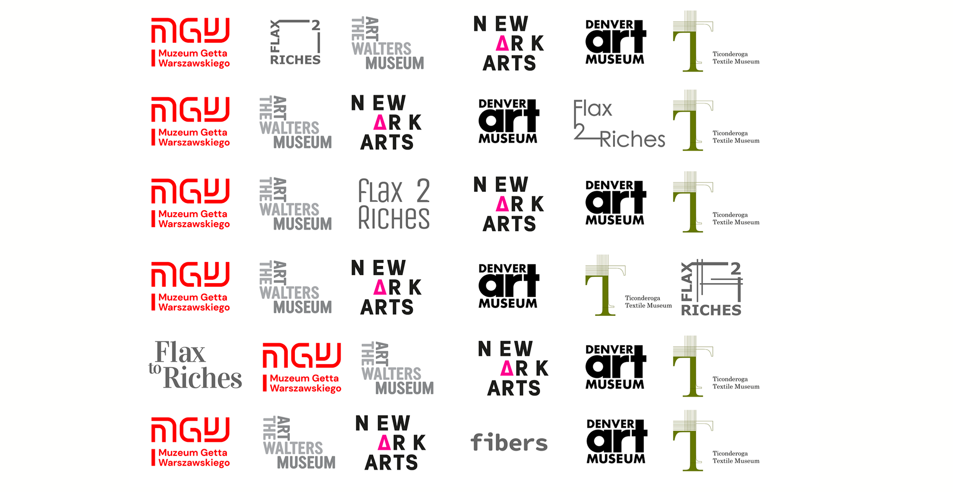 logos in comparison with other textile/art museum logos