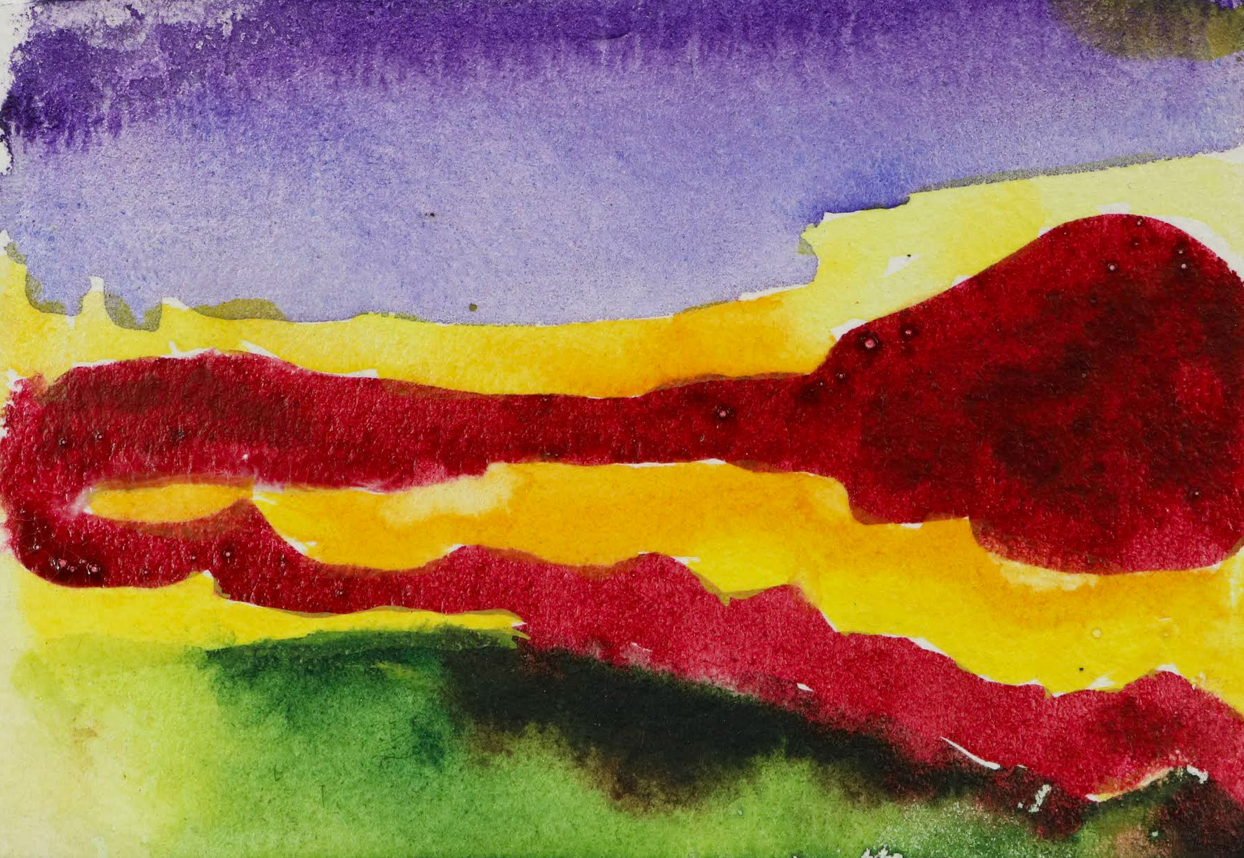 4" x 3" watercolor on paper