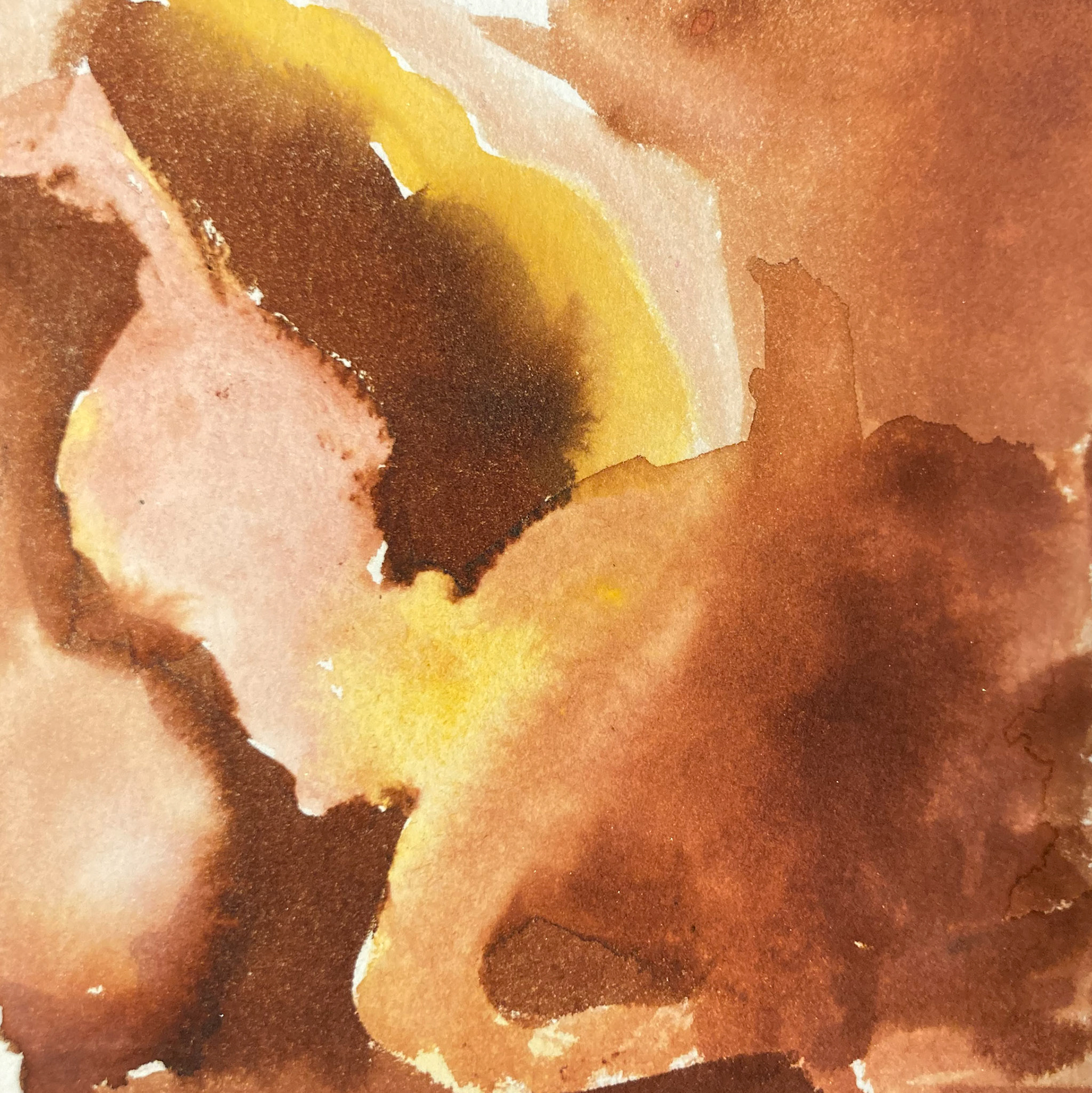 4.75" x 4.75" color inks on paper with irridescent powders