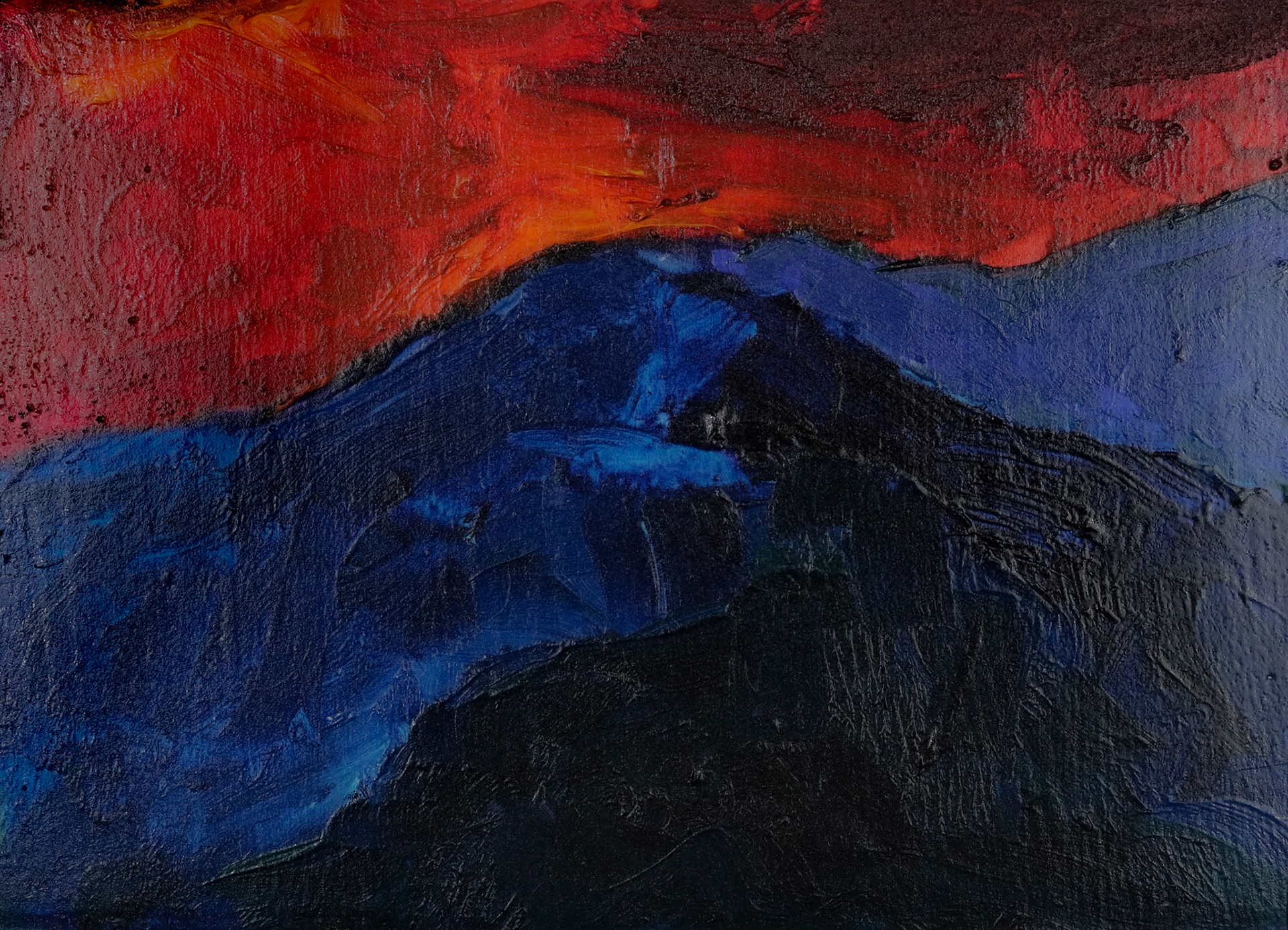 9" x 6.5" oil and oil pastel on wood panel